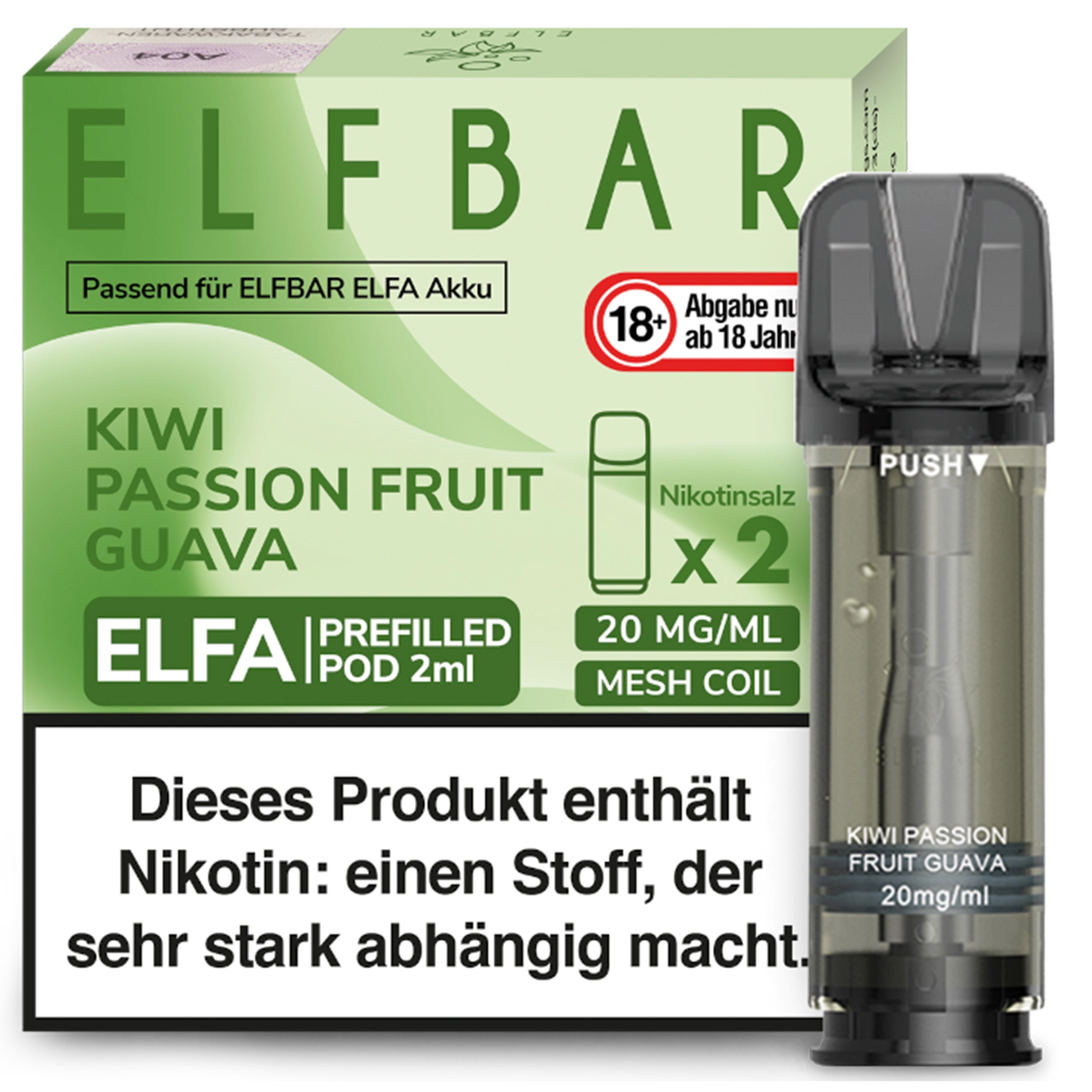 ElfBar - ELFA Pod - Kiwi Passion Fruit Guava 20mg