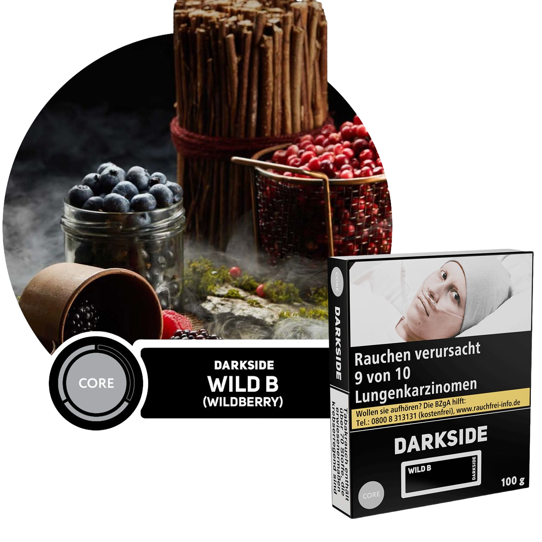 Darkside Core Tabak - Wild B - 100g - 19,99€