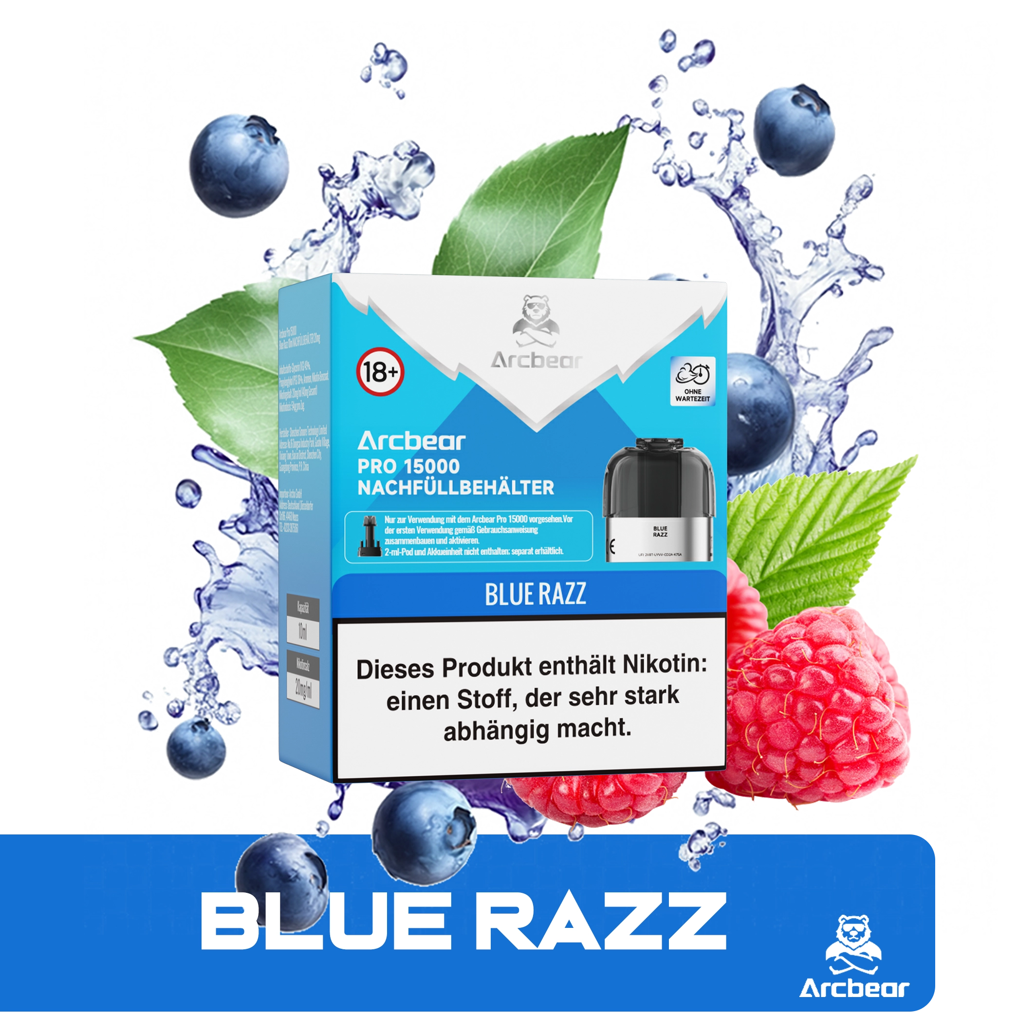 Arcbear - Pro 15000 Pod Set - Blue Razz