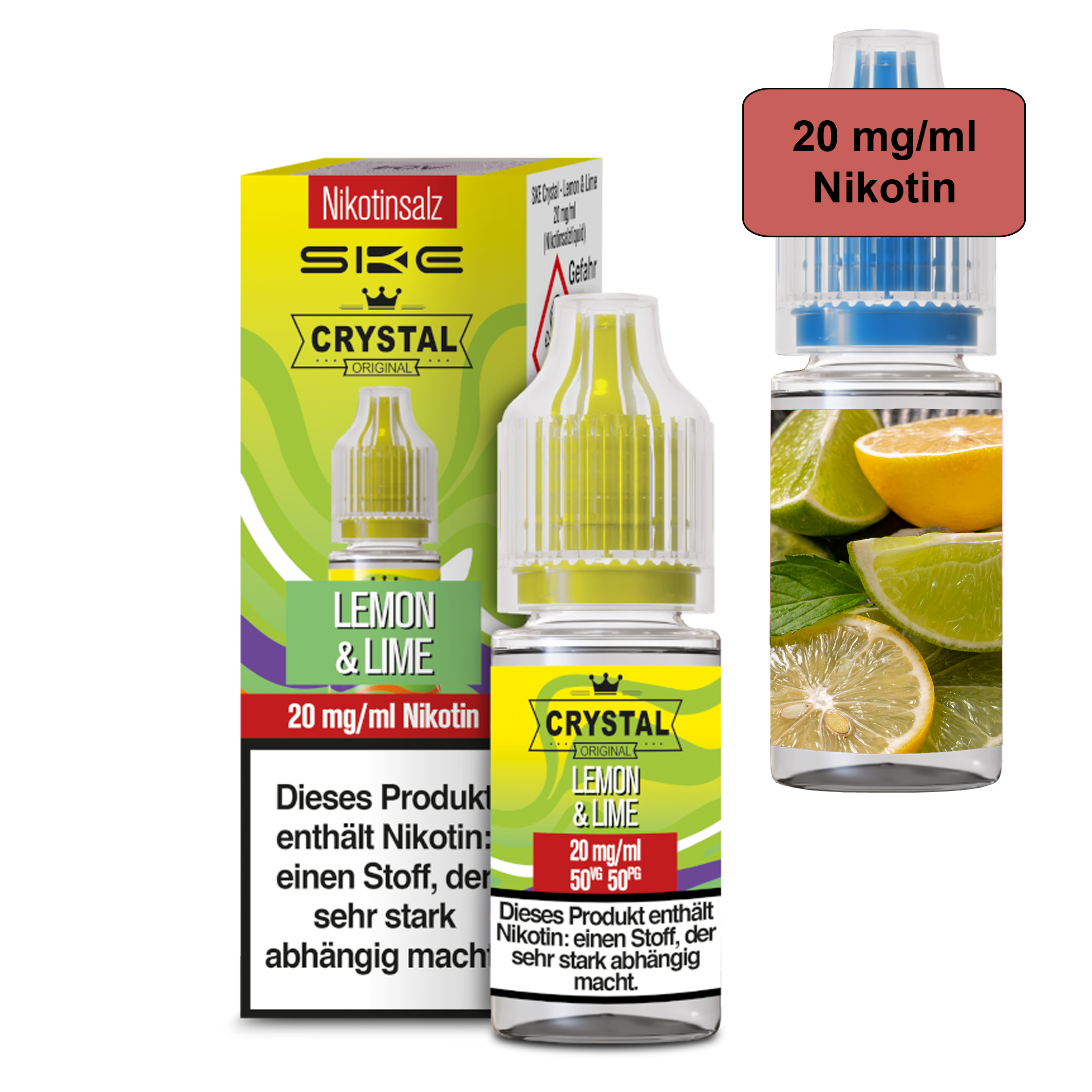 SKE Crystal Liquid - Lemon & Lime 10ml - 20mg