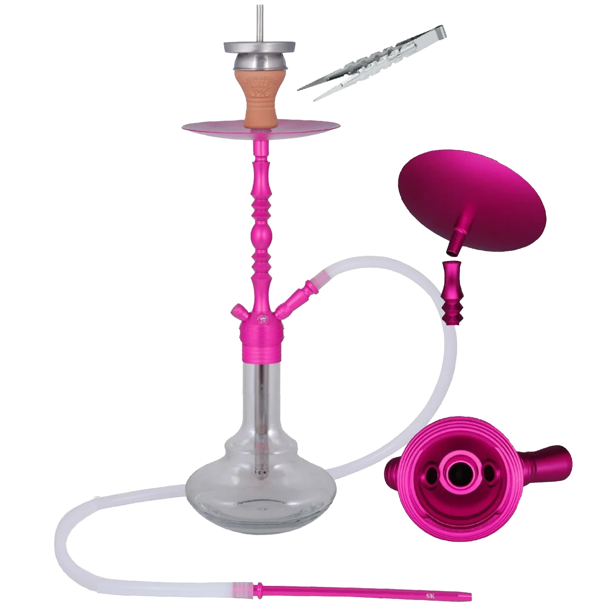 SKS - 619 Click 2 Adaptor - Pink Shaft - Clear Shinning - 624