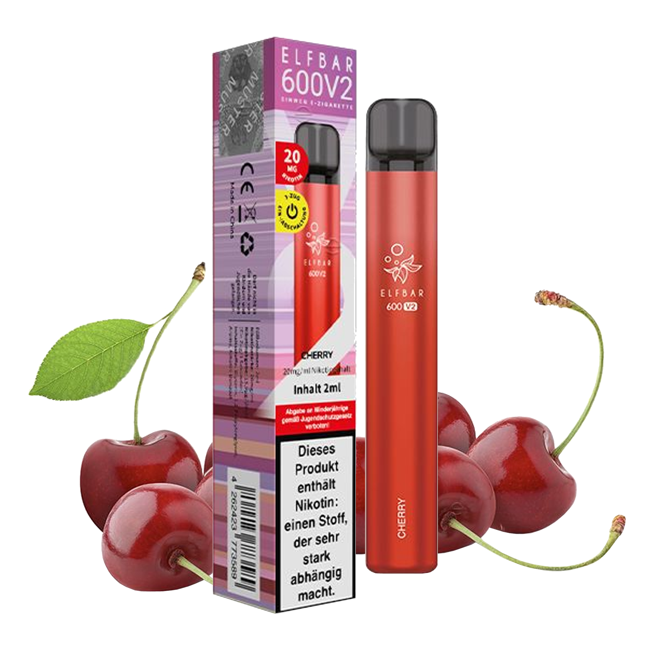 ElfBar 600 V2 CP - Vape - Cherry 20mg