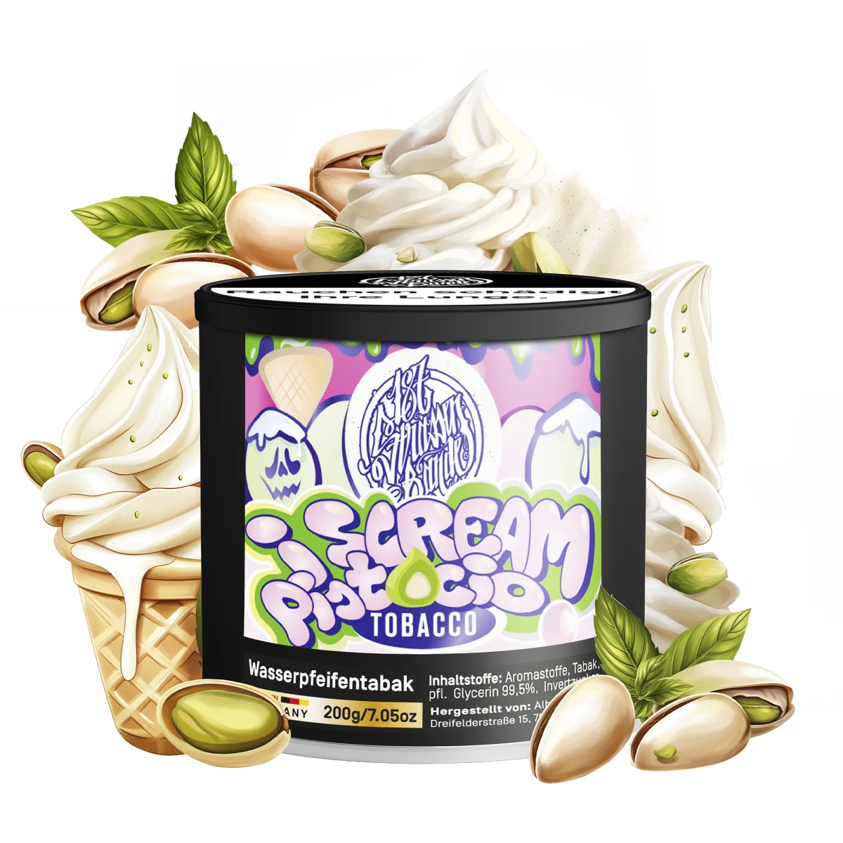 187 Strassen Bande Tabak - I Scream Pistacio - 200g TT