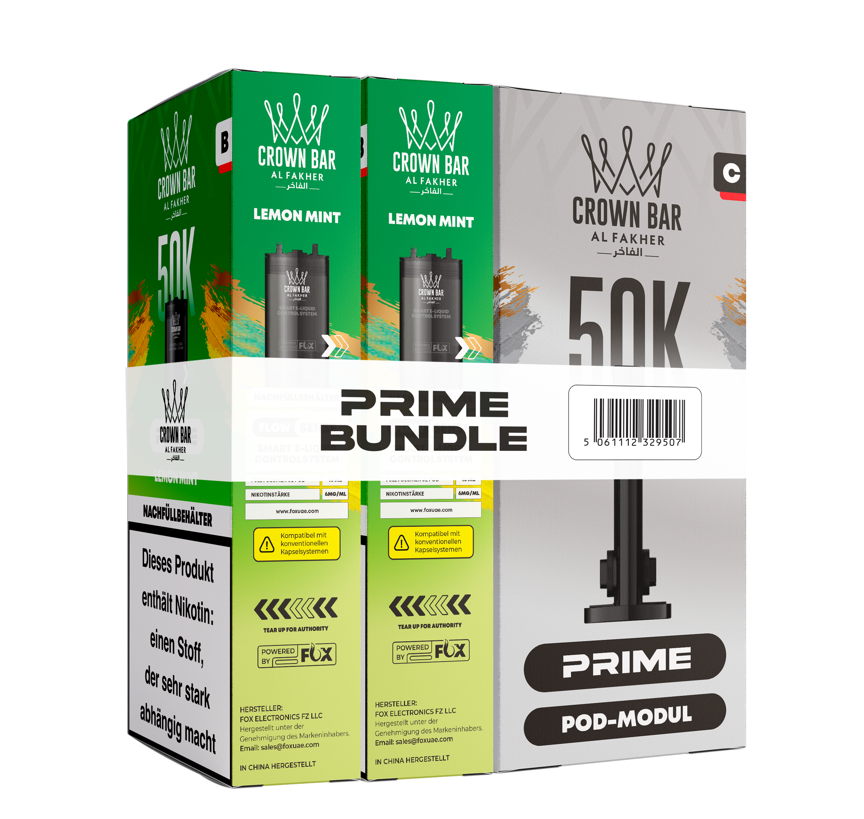 Al Fakher - Hypermax Prime 50K 2er Pod+Coil - Lemon Mint