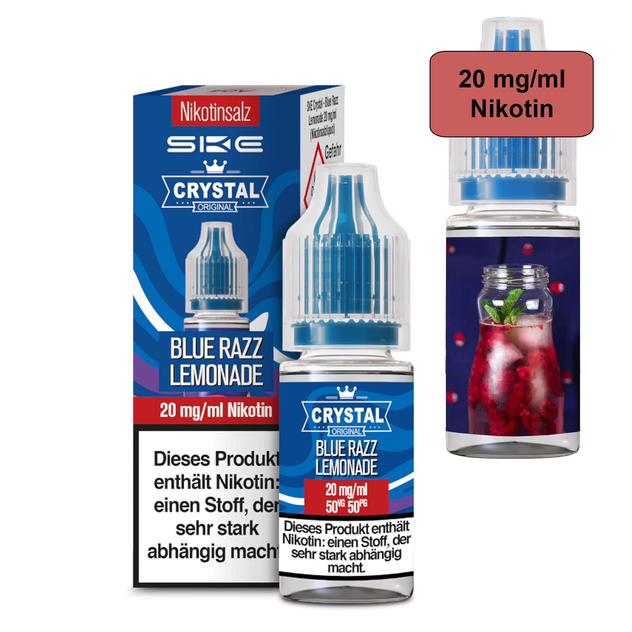 SKE Crystal Liquid - Blue Razz Lemonade 10ml - 20mg