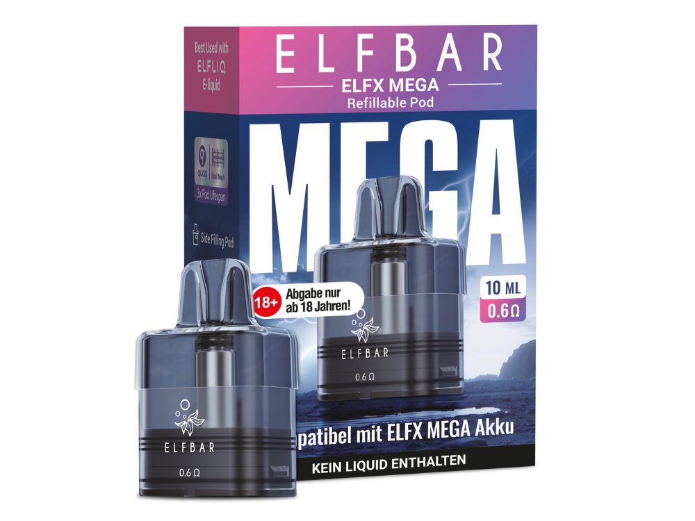 ElfBar - ELFX Mega Pod Tank - 10ml - 0,6 Ohm