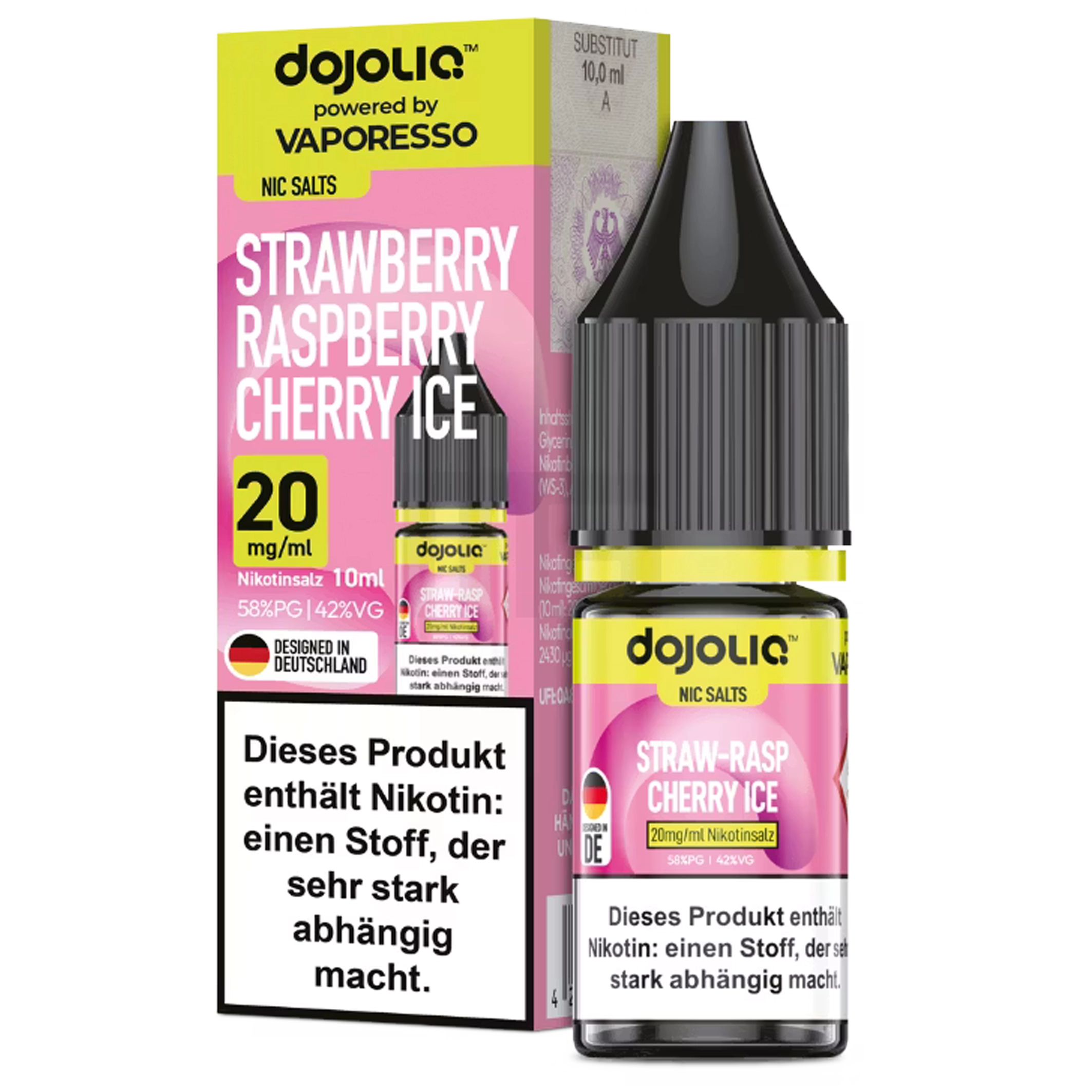Dojoliq by Vaporesso Liquid - Strawberry Raspberry Cherry Ice 10ml - 20mg