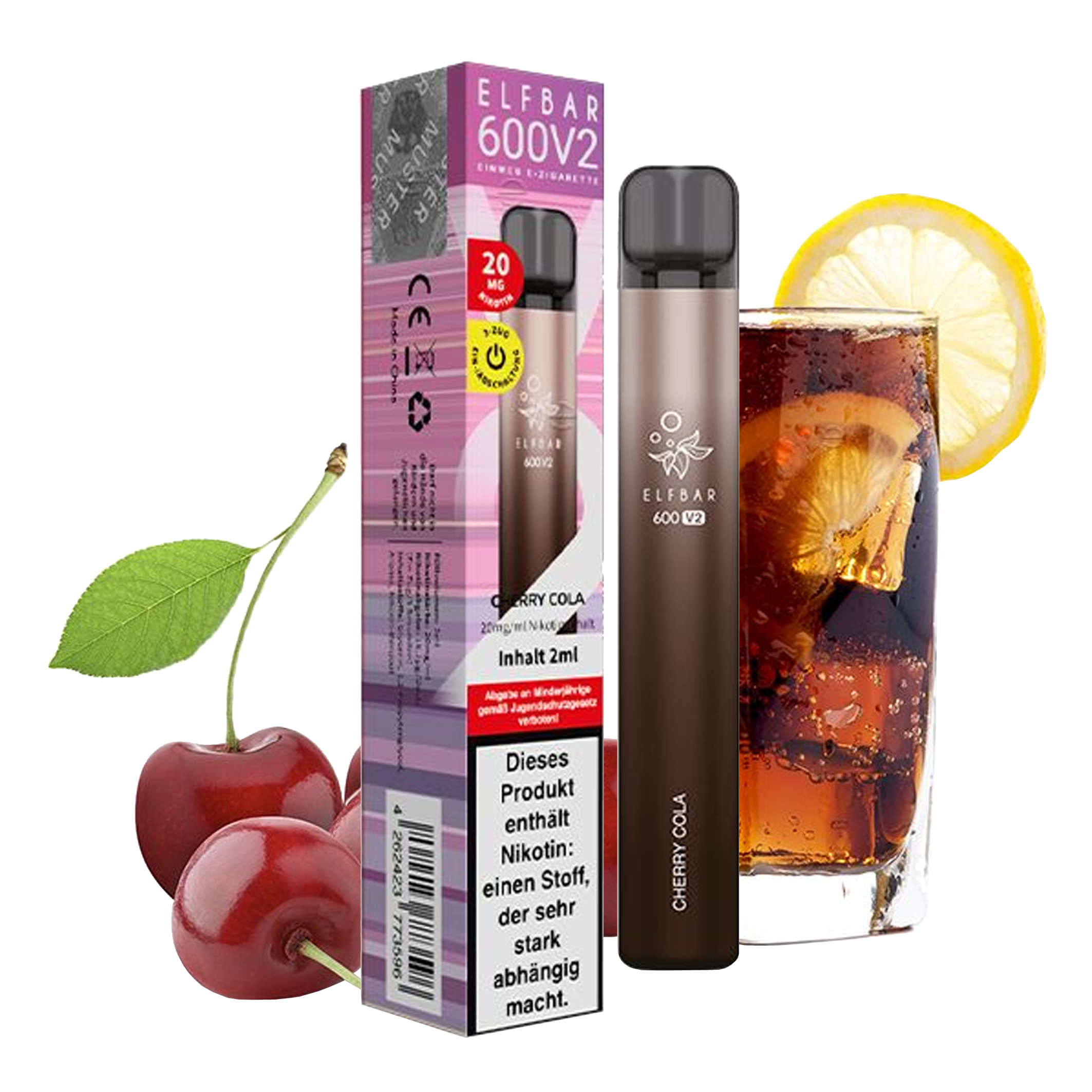 ElfBar 600 V2 CP - Vape - Cherry Cola 20mg