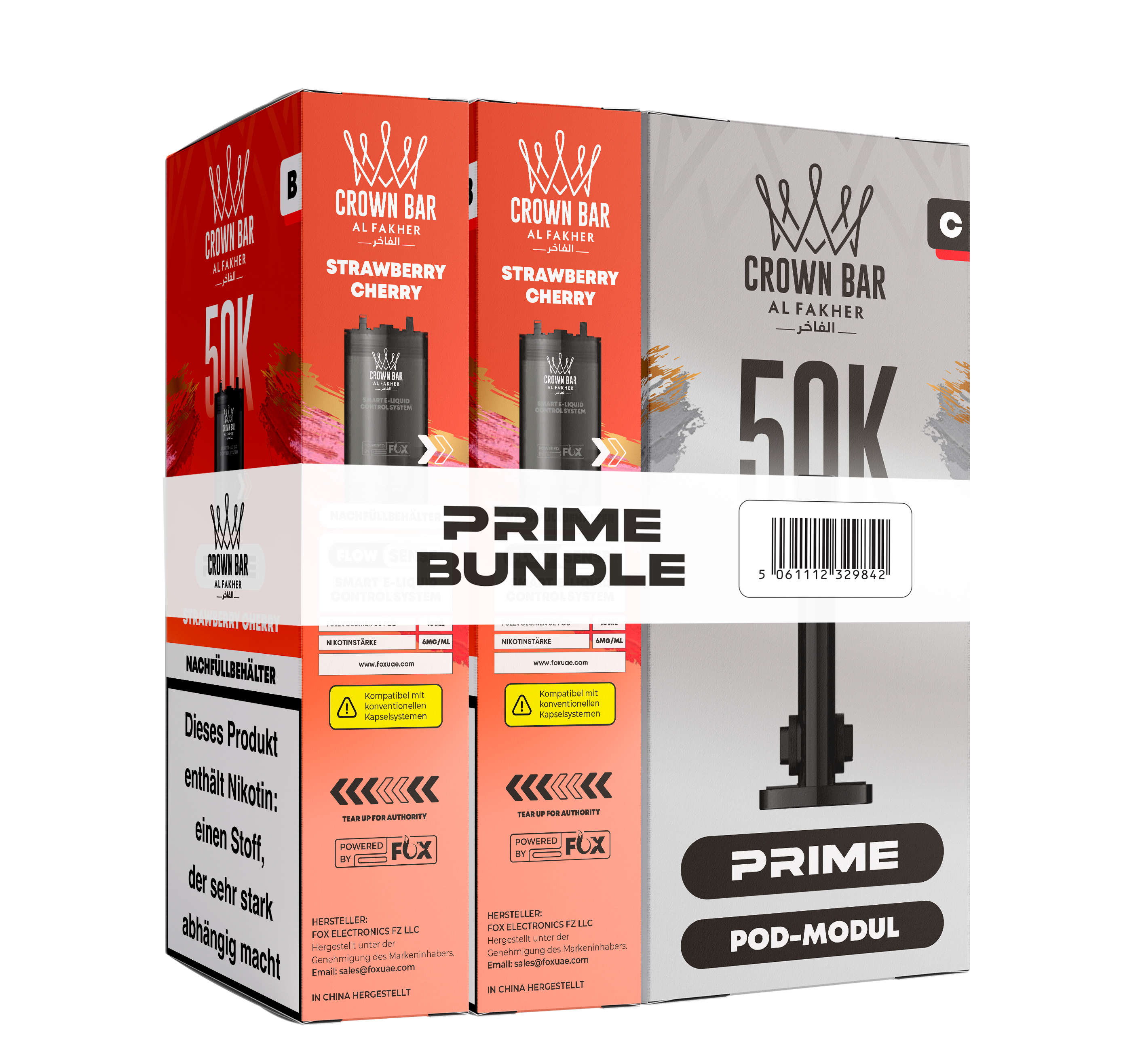 Al Fakher - Hypermax Prime 50K 2er Pod+Coil - Strawberry Cherry