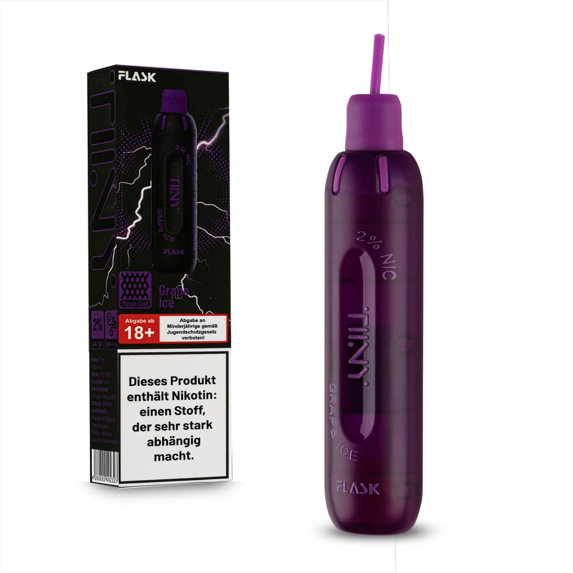 Tiiny Flask - Vape - Grape Ice 20mg