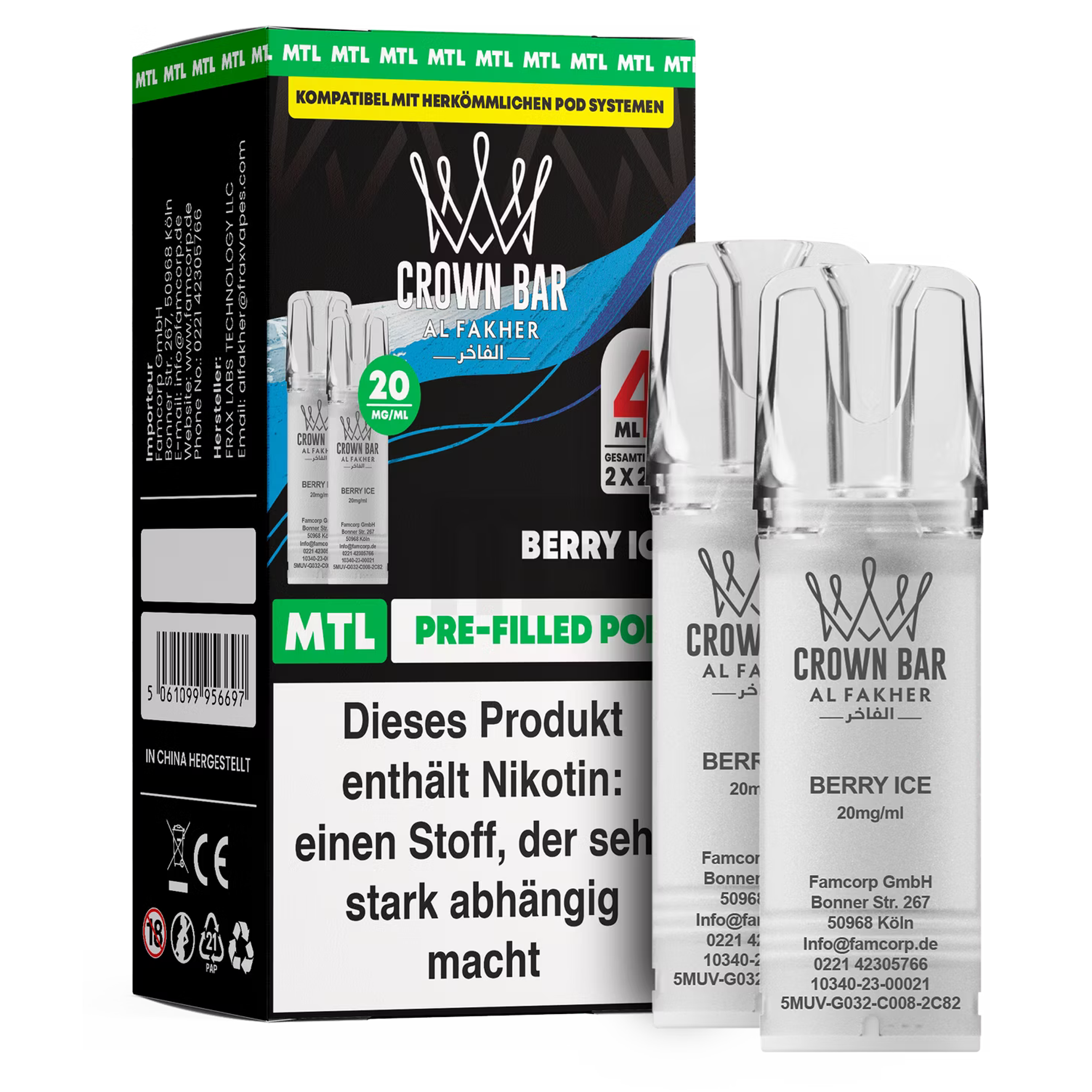 Al Fakher - Prefilled Pods - Berry Ice 20mg