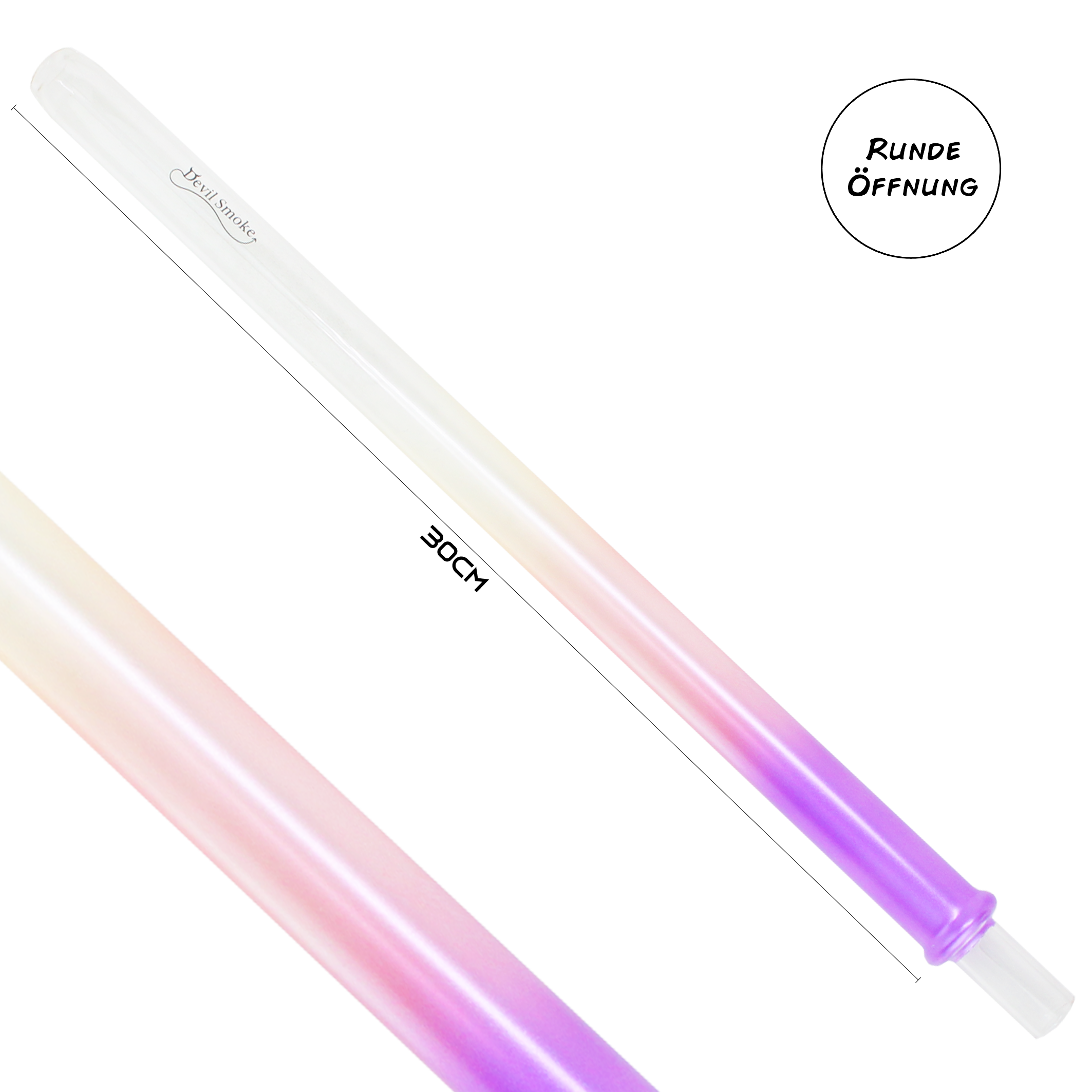 Devil Smoke - Short Triple - Purple / Pink / White