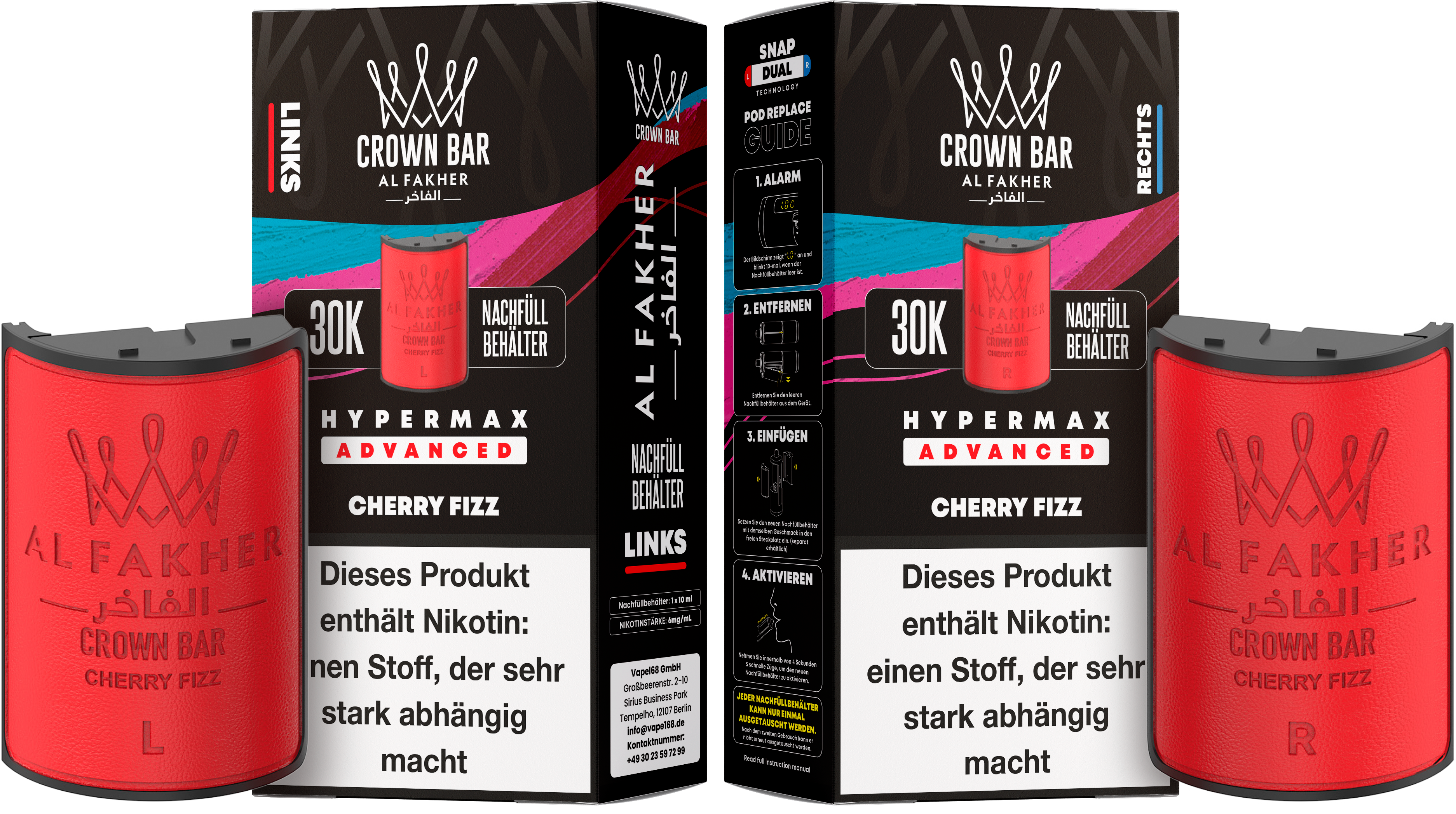 Al Fakher - Hypermax 30k 2x10ml Pod-Set - Cherry Fizz