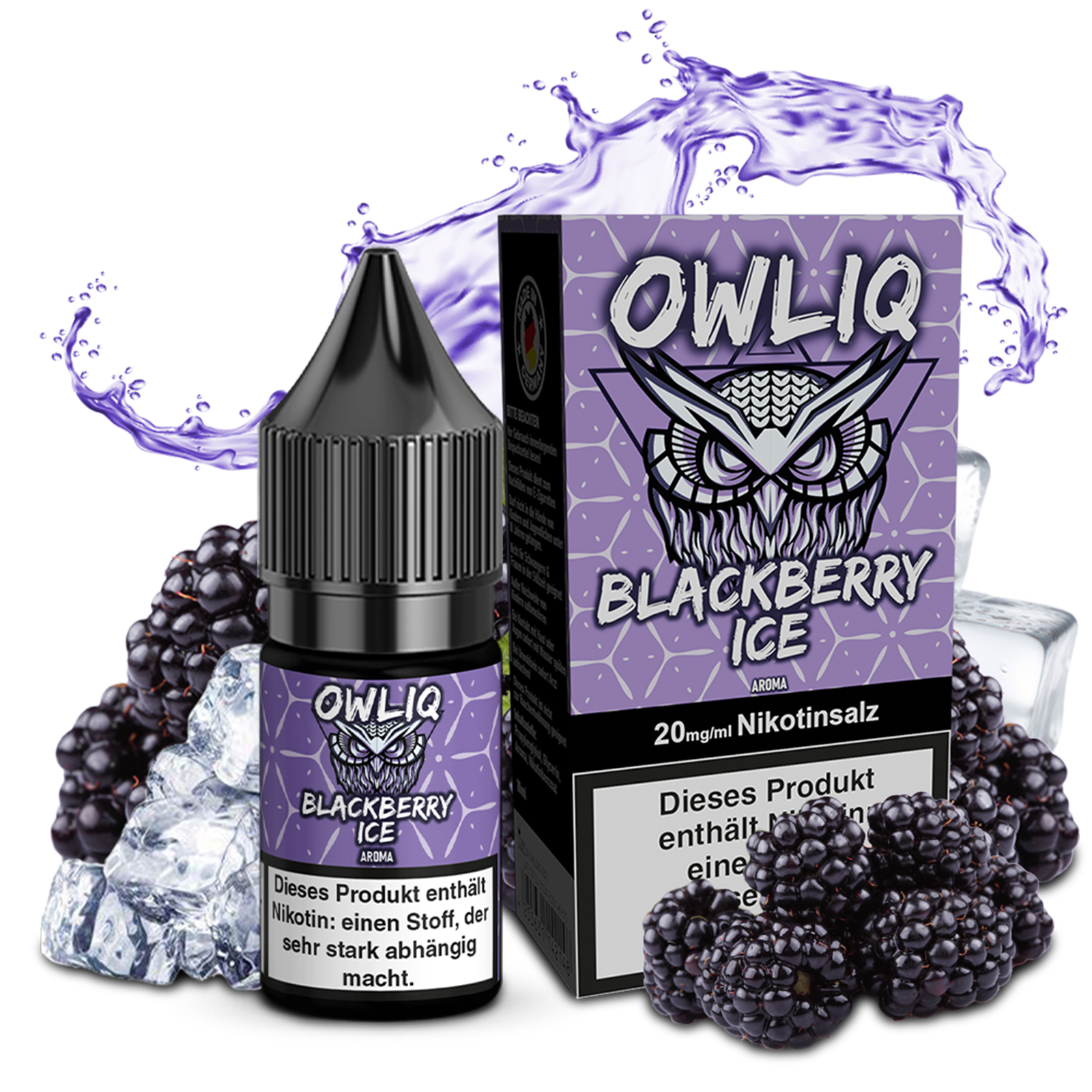 OWLIQ Liquid - Blackberry Ice 10ml - 20mg