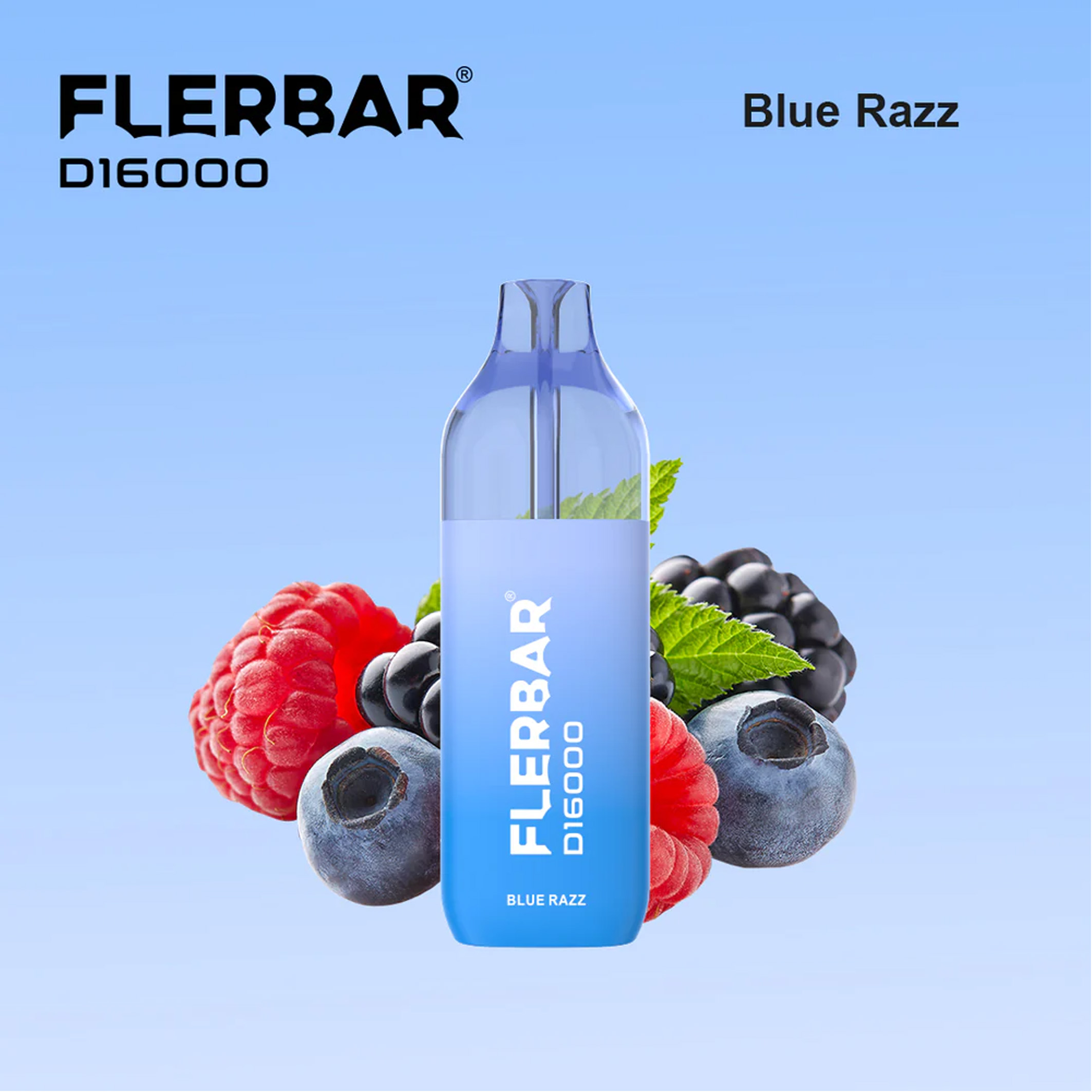 Flerbar D16000 - Blue Razz - Vape 2ml + Pod 10ml