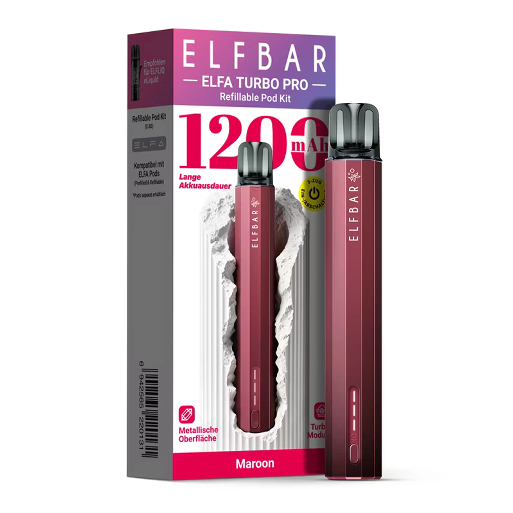 ElfBar - ELFA TURBO PRO Akkuträger - Maroon PRO