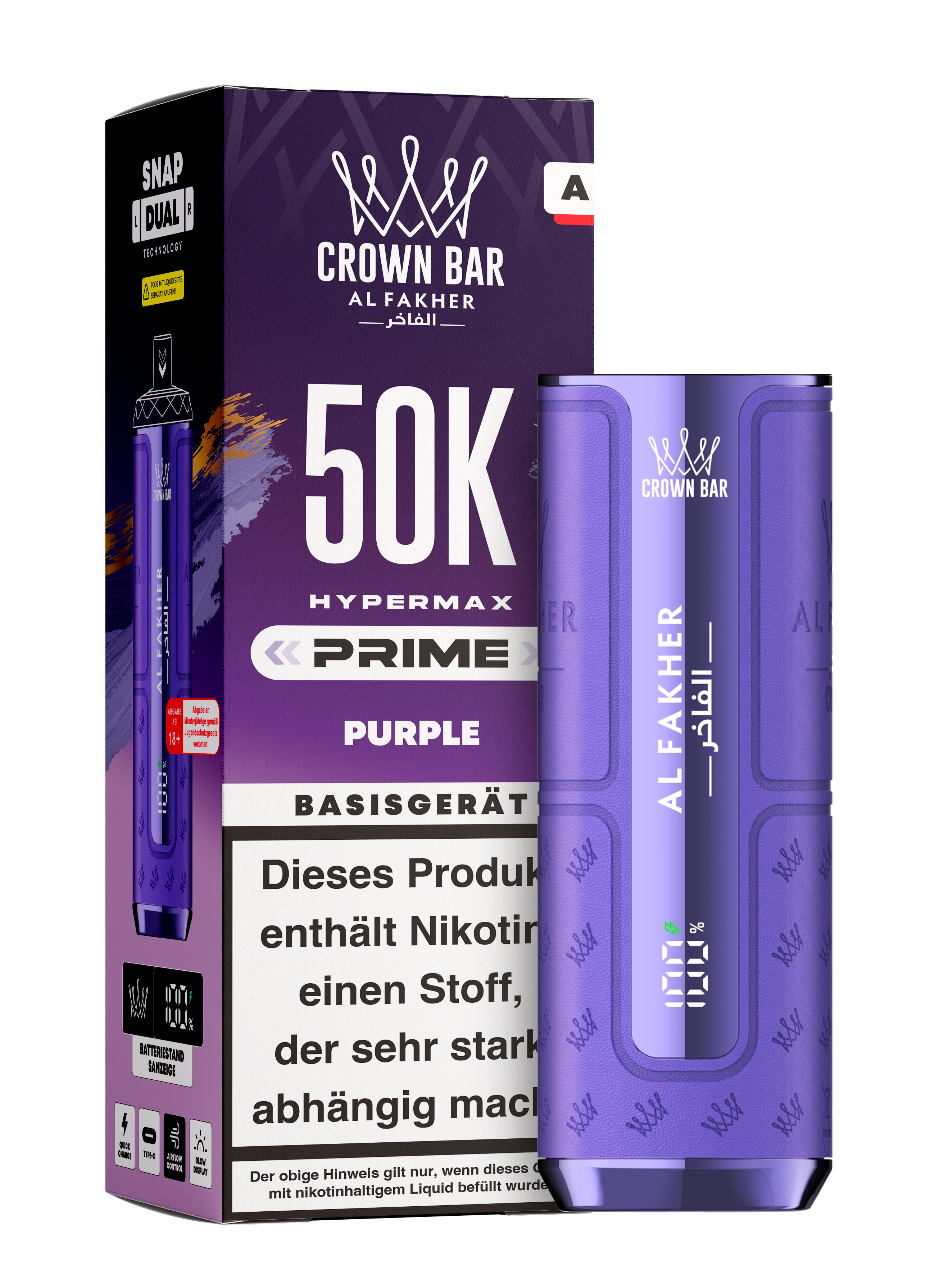 Al Fakher - Hypermax Prime 50K Akku - Purple