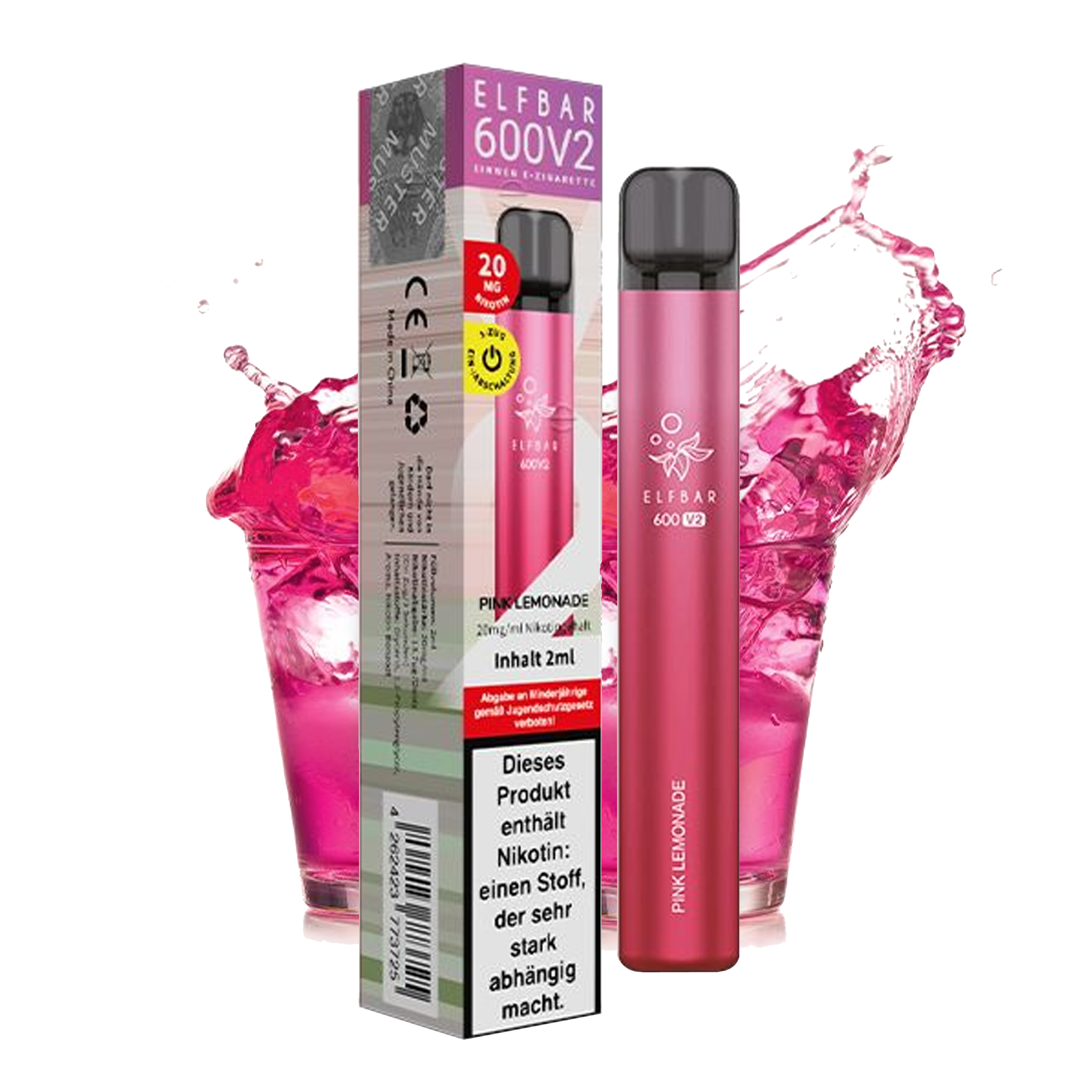 ElfBar 600 V2 CP - Vape - Pink Lemonade 20mg