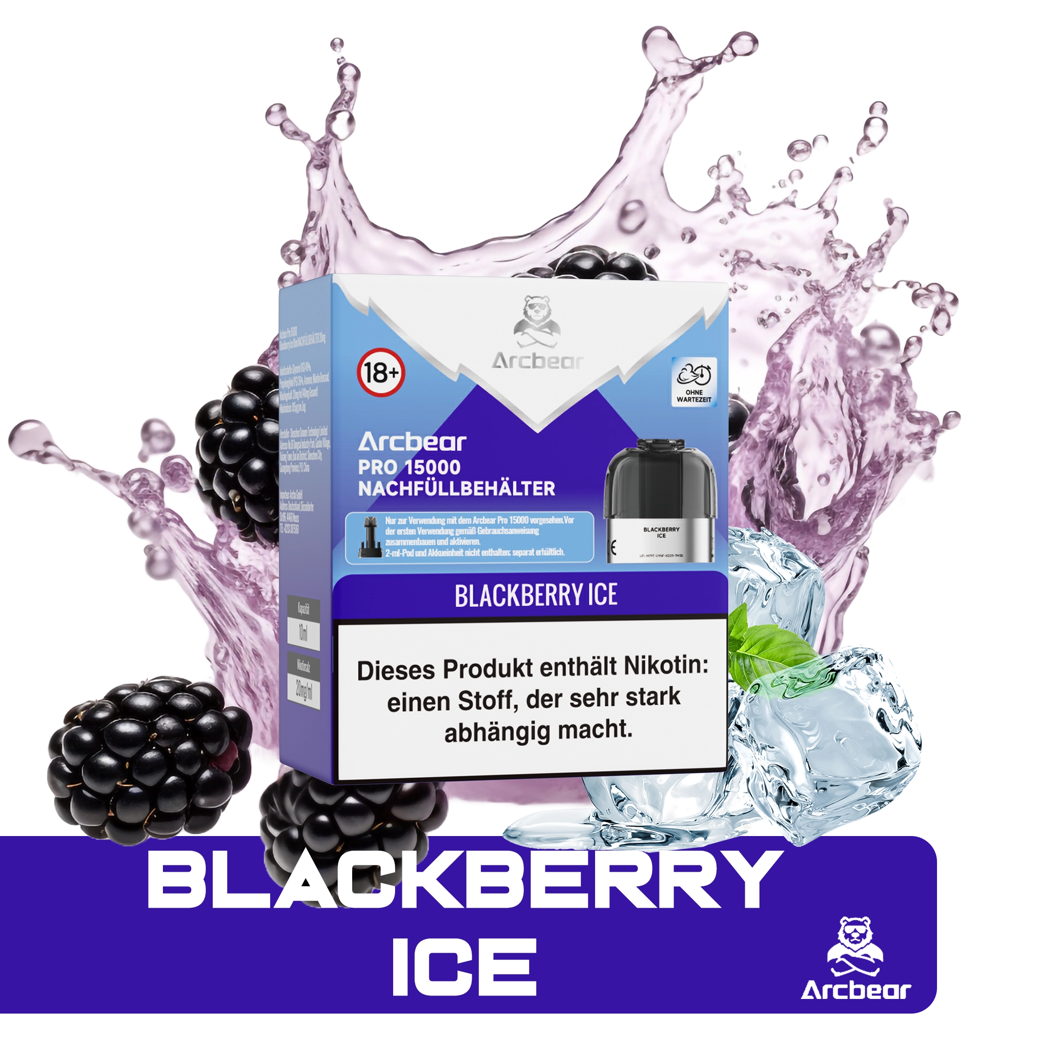 Arcbear - Pro 15000 Pod Set - Blackberry Ice