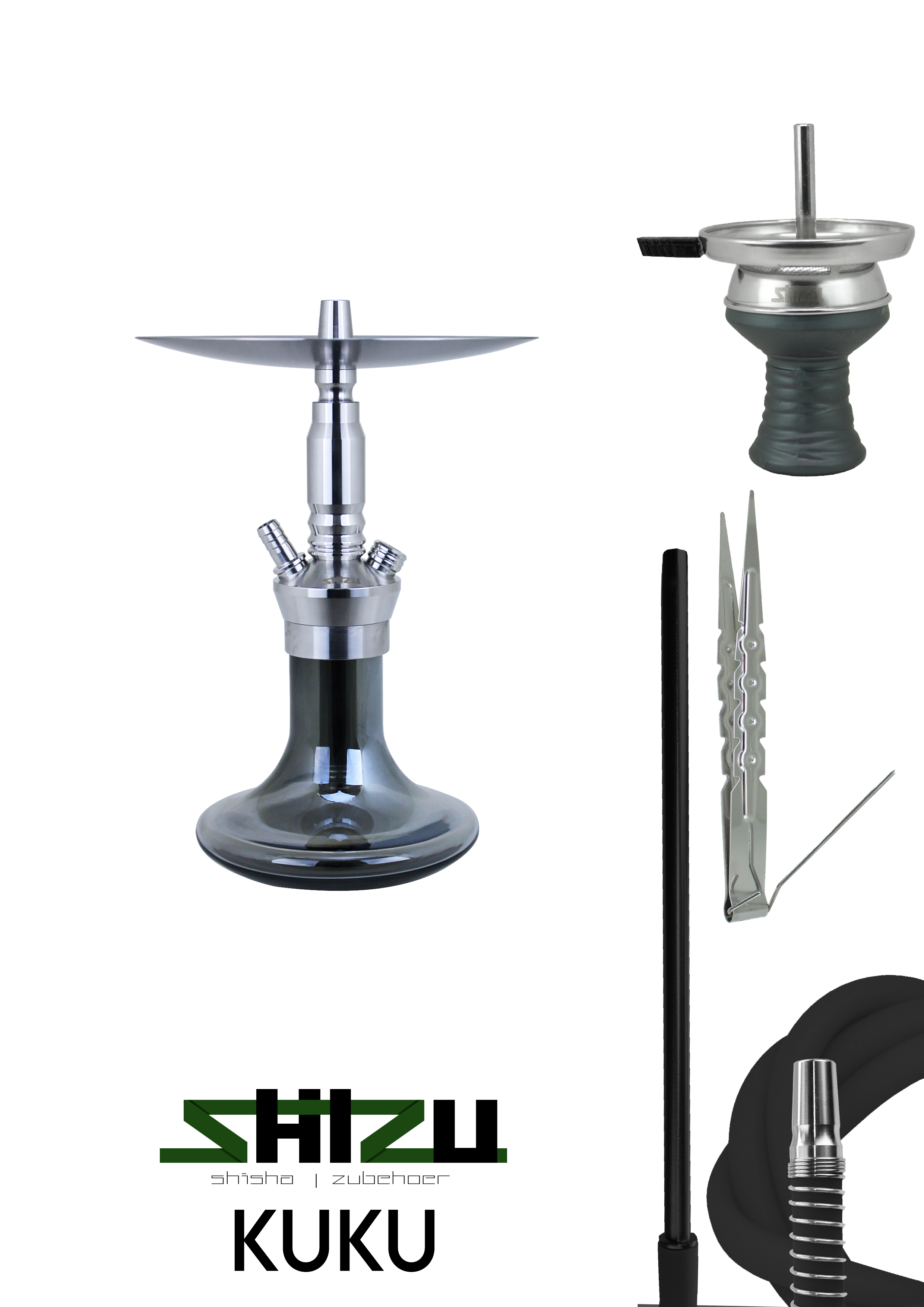 ShiZu Shisha - KuKu L918 - Grey Shiny