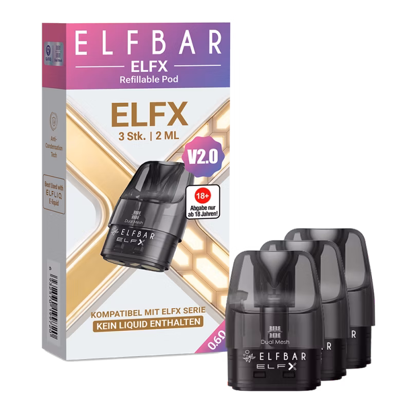 ElfBar - ELFX V2 Pod Tank - 3er Pack 0,6 Ohm