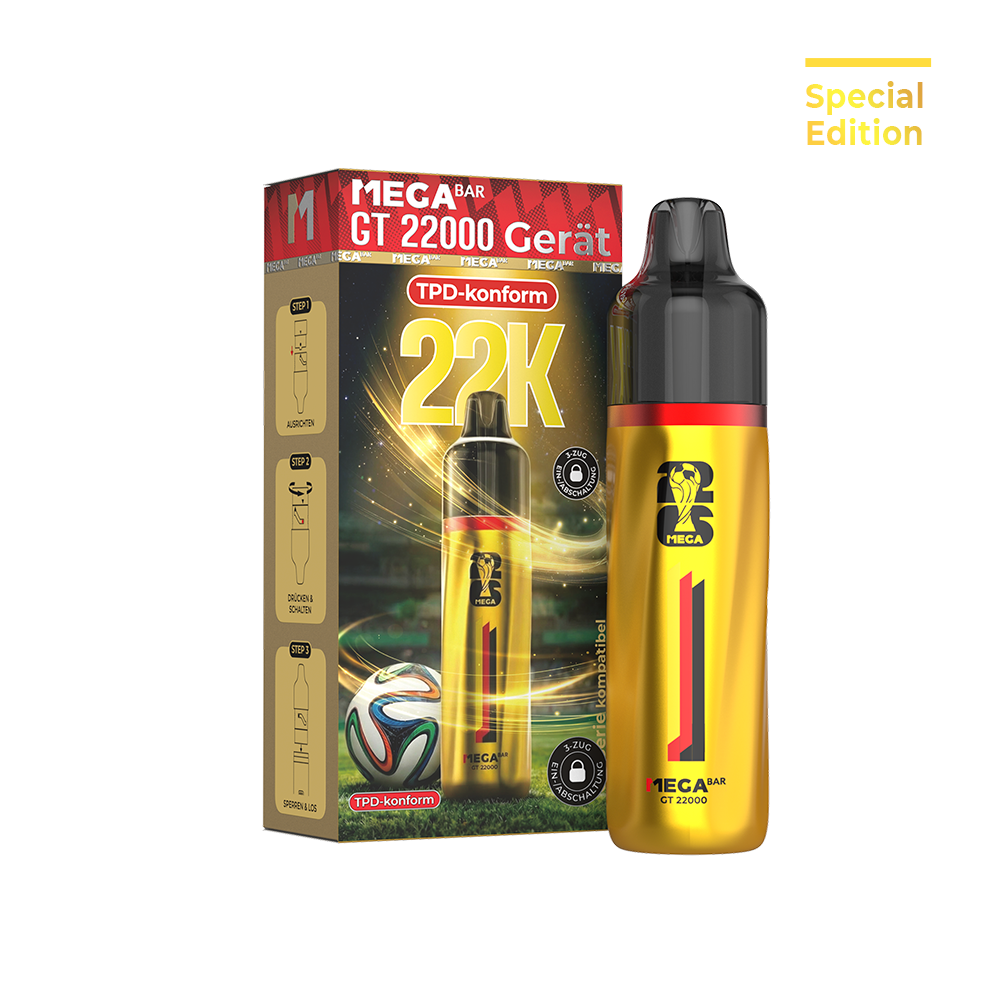 MEGABAR GT22000 - E-Zigarette Basisgerät - WM 2026 Edition