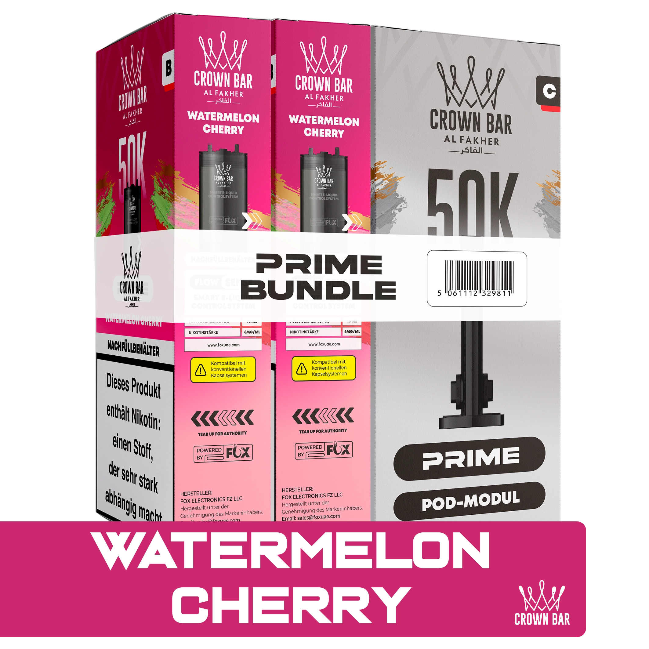 Al Fakher - Hypermax Prime 50K 2er Pod+Coil - Watermelon Cherry