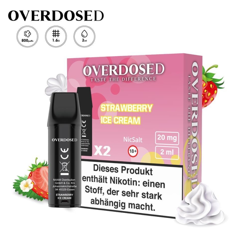 Overdosed - Pod - Strawberry Ice Cream 20mg