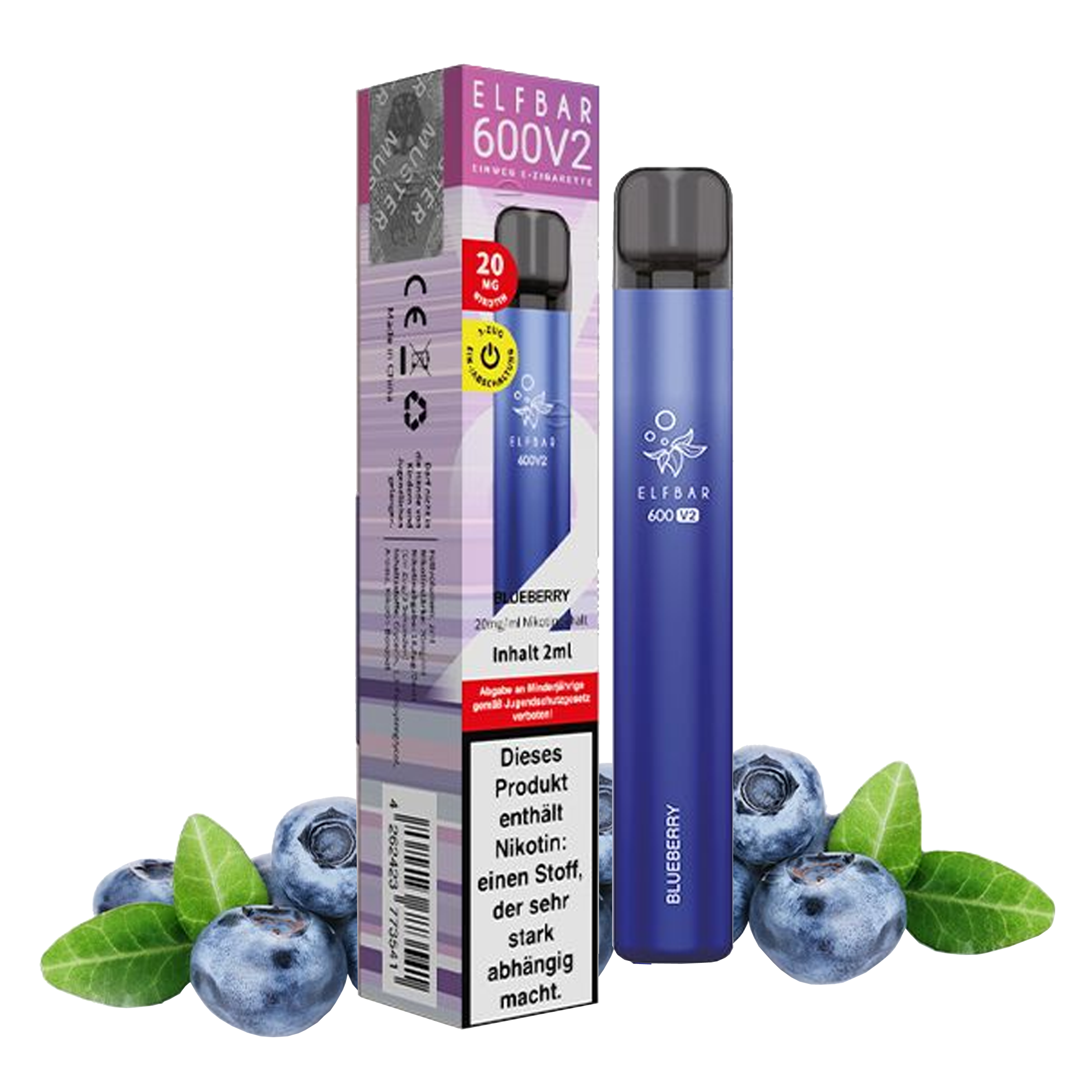 ElfBar 600 V2 CP - Vape - Blueberry 20mg