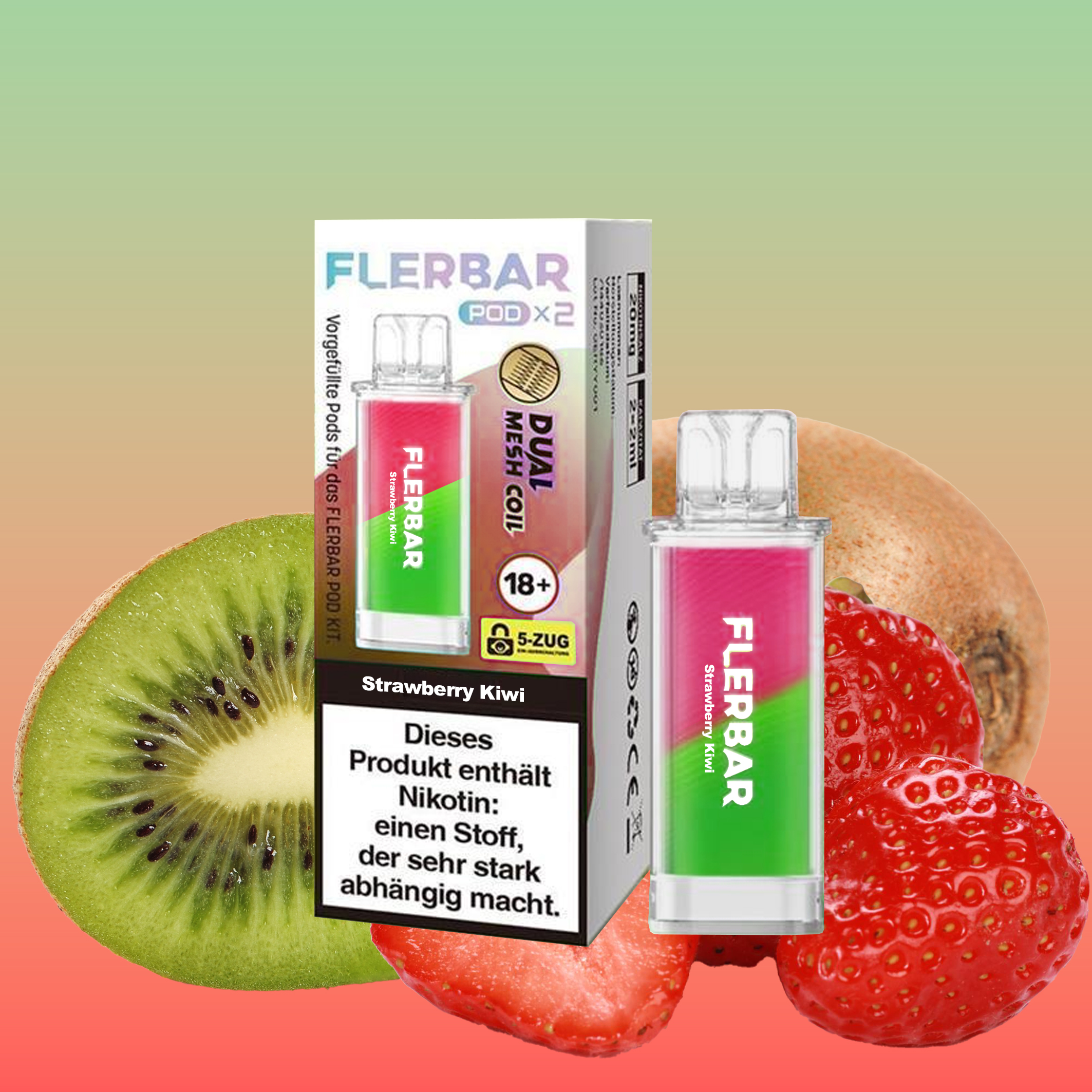 Flerbar - Pod - Strawberry Kiwi 20mg