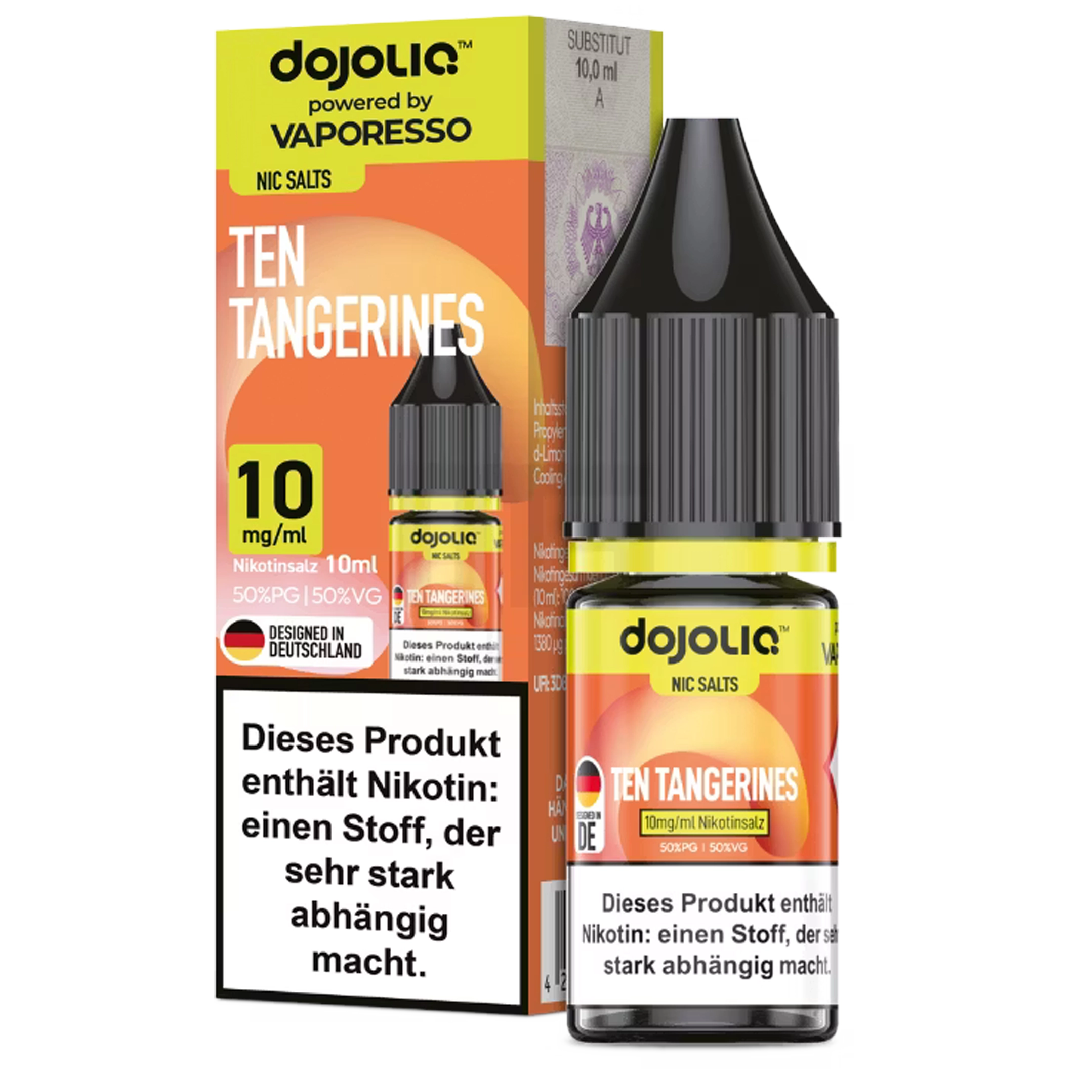 Dojoliq by Vaporesso Liquid - Ten Tangerines 10ml - 10mg