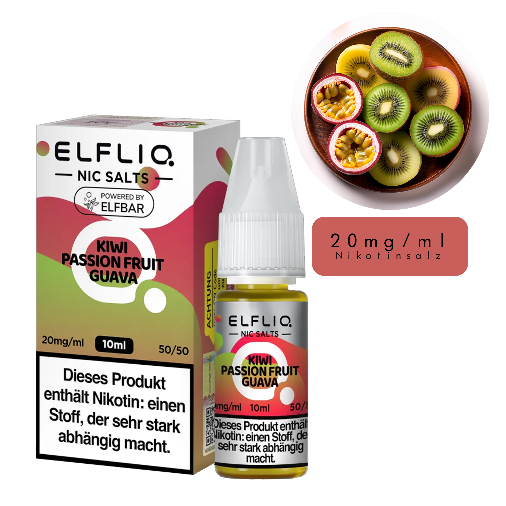 ElfLiq by Elfbar - Kiwi Passionfruit Guava 10ml - 20mg