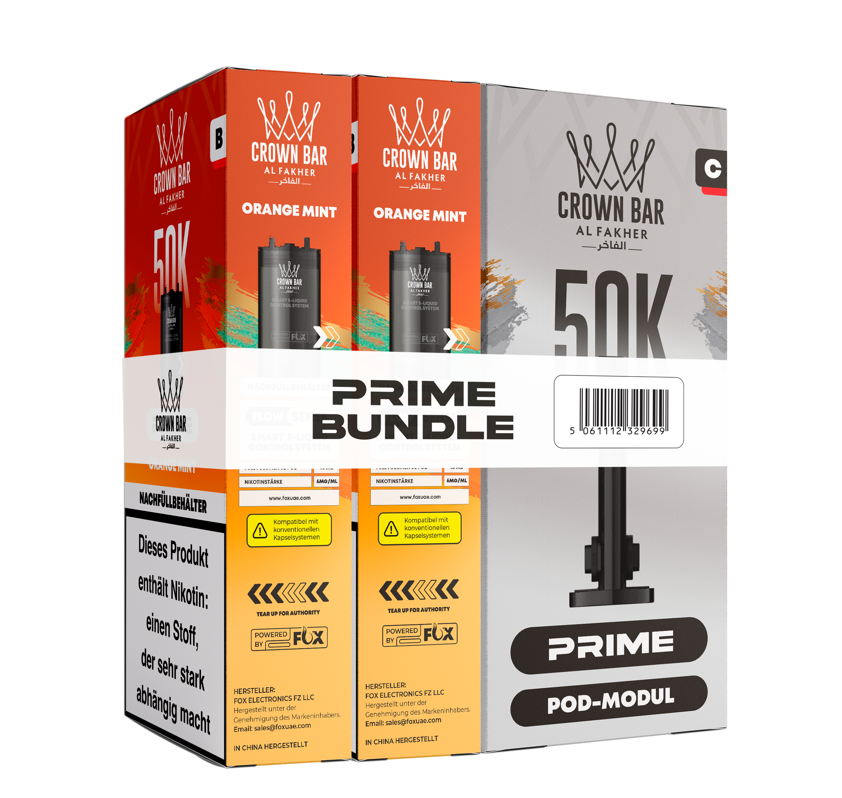 Al Fakher - Hypermax Prime 50K 2er Pod+Coil - Orange Mint
