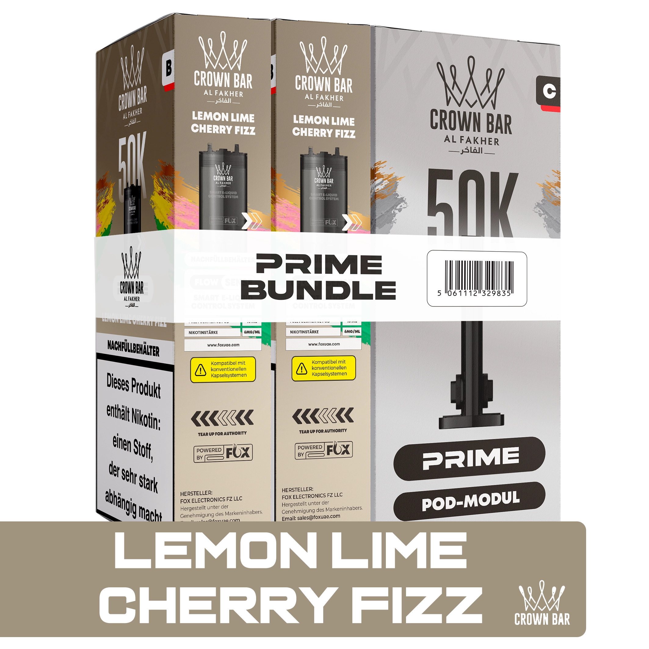 Al Fakher - Hypermax Prime 50K 2er Pod+Coil - Lemon Lime Cherry Fizz