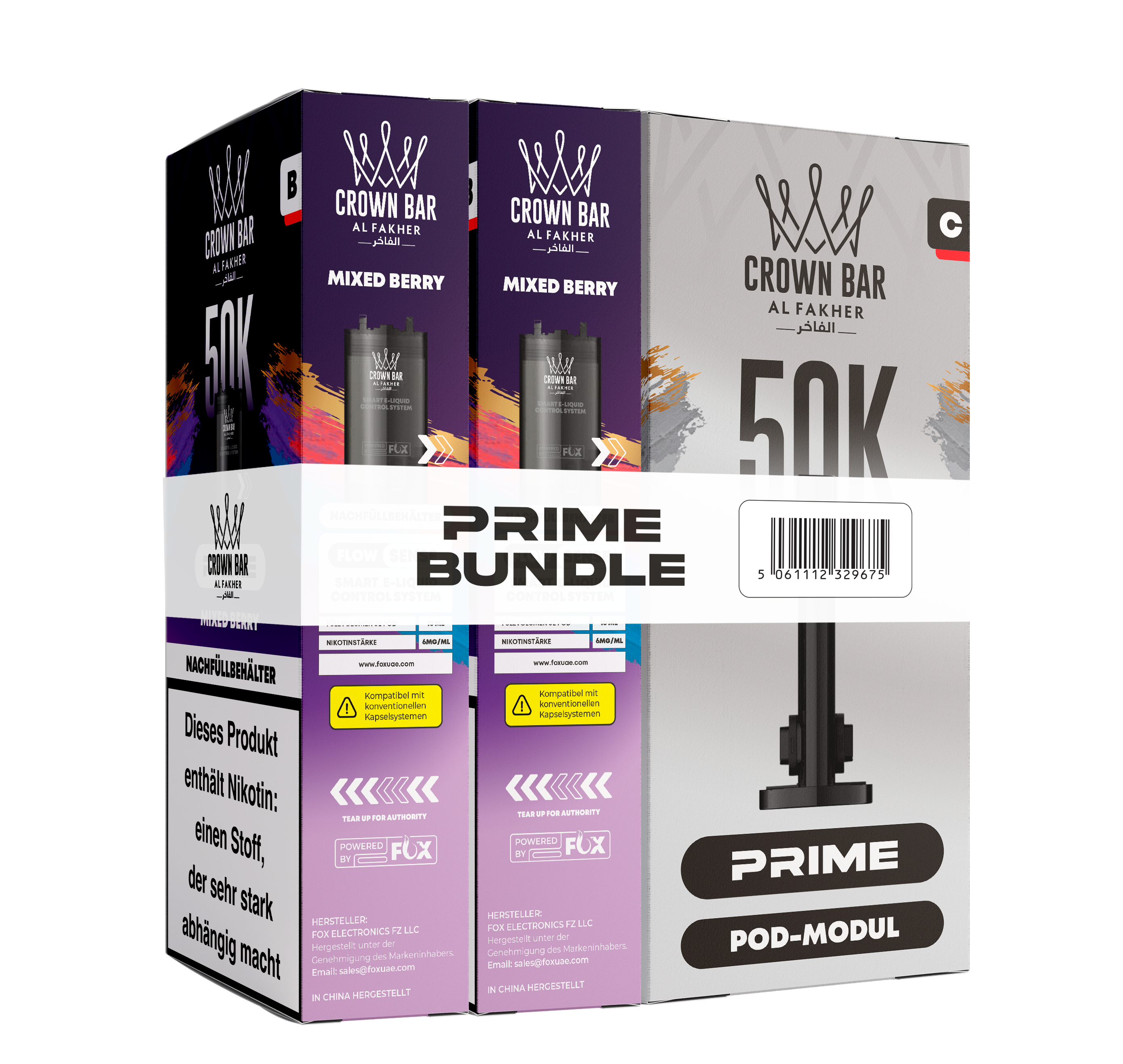 Al Fakher - Hypermax Prime 50K 2er Pod+Coil - Mixed Berry