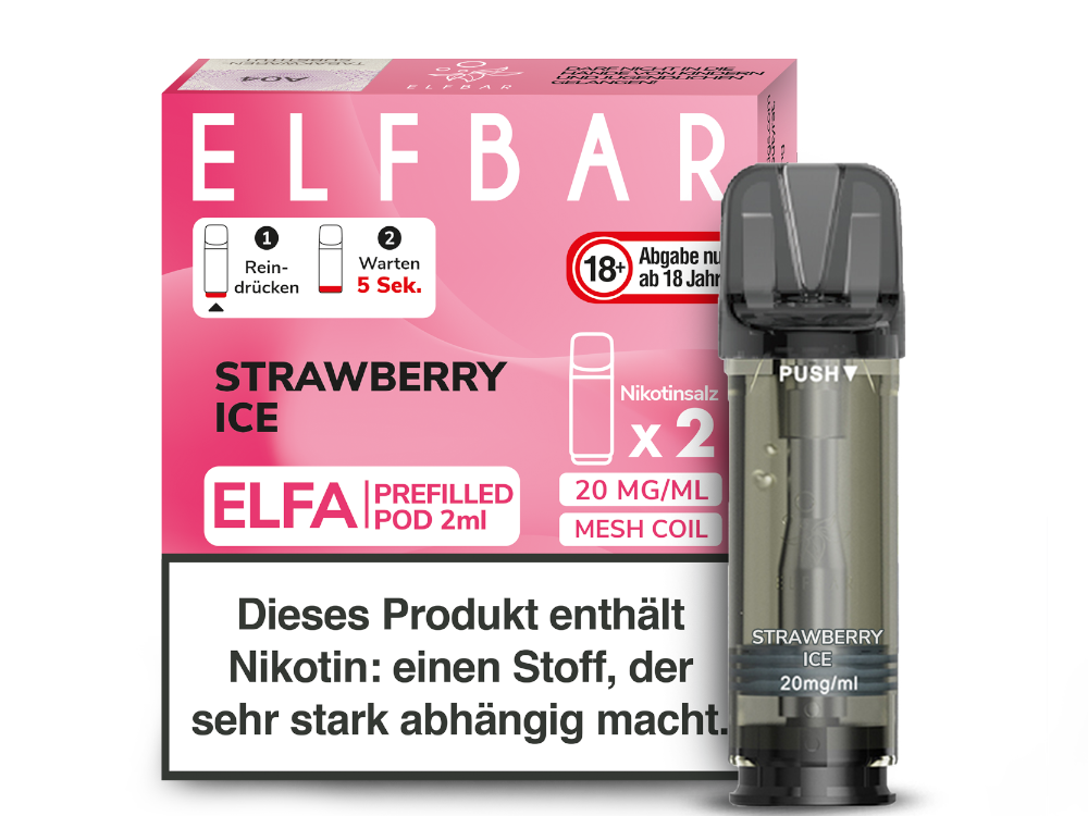 ElfBar - ELFA Pod - Strawberry Ice 20mg