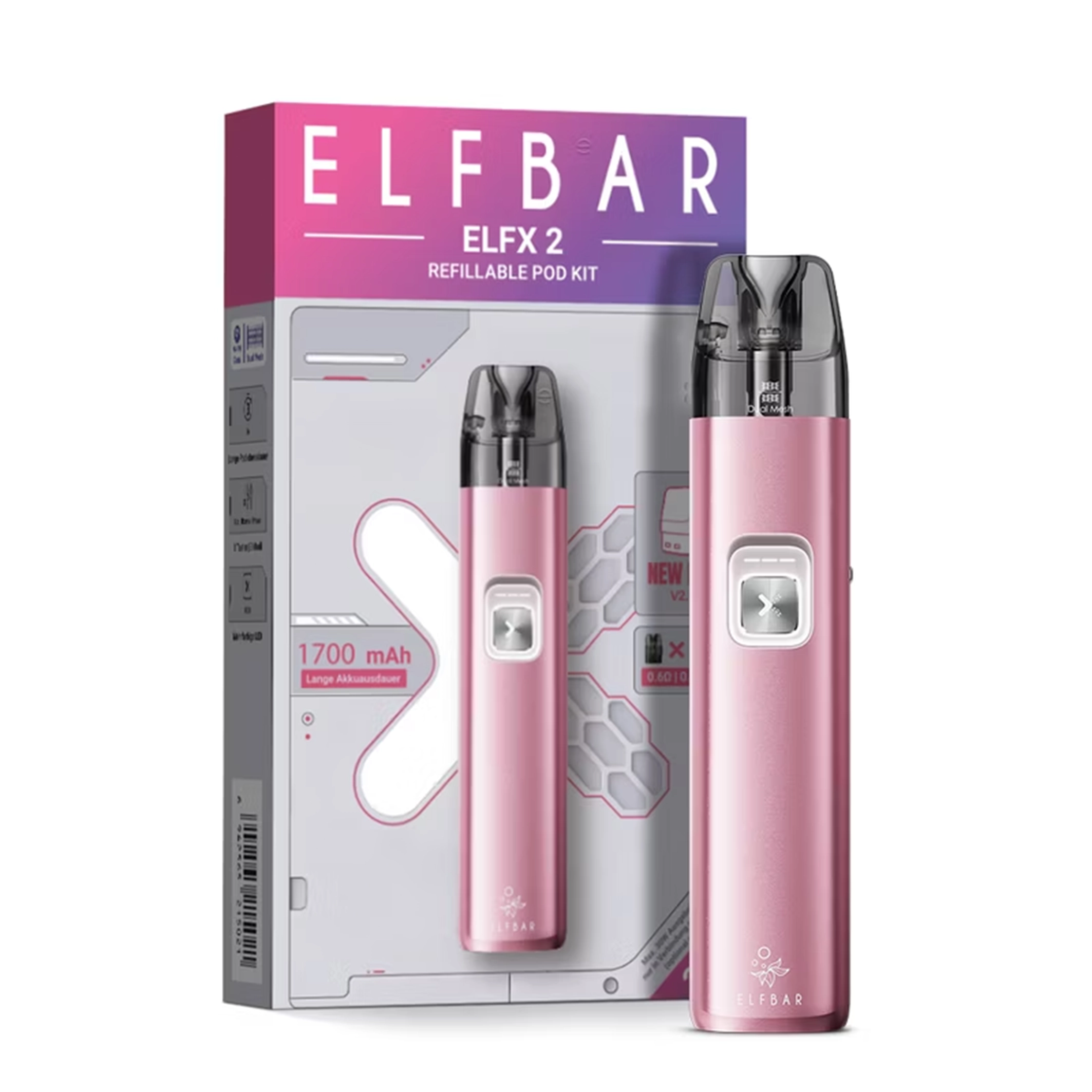 ElfBar - ELFX 2 Pod Kit - Berry Pink