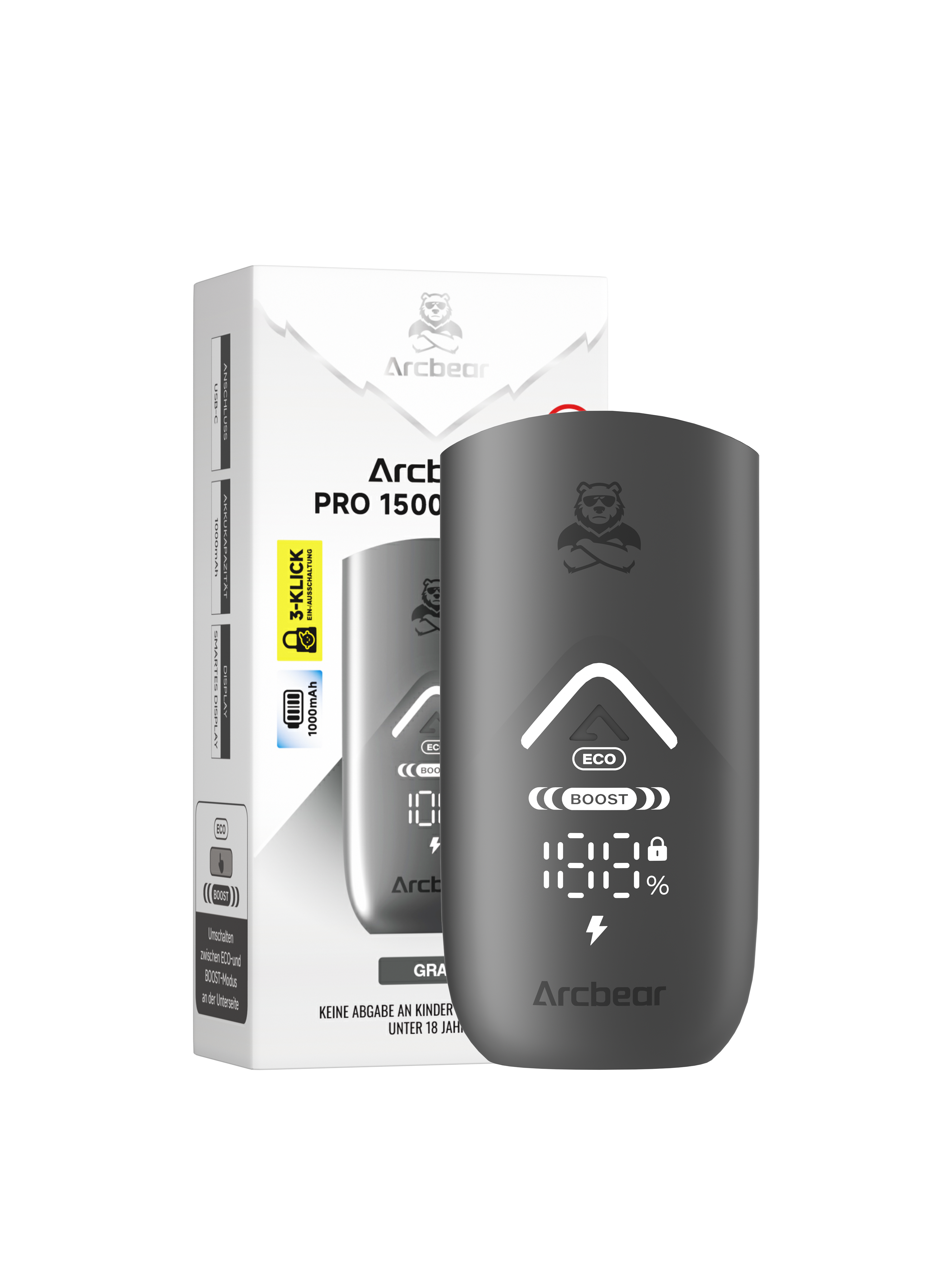 Arcbear - Pro 15000 Akku - Grau