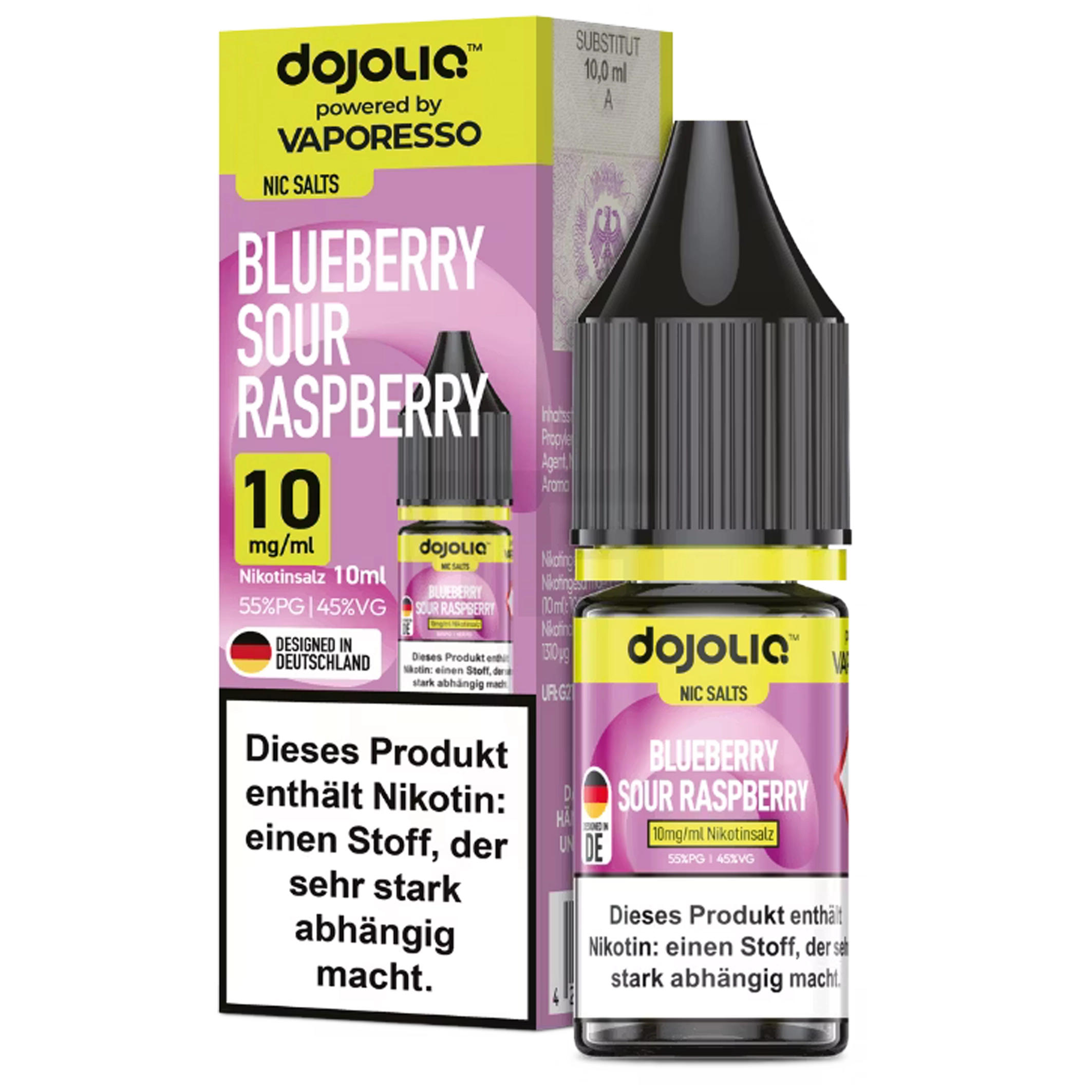 Dojoliq by Vaporesso Liquid - Blueberry Sour Raspberry 10ml - 10mg