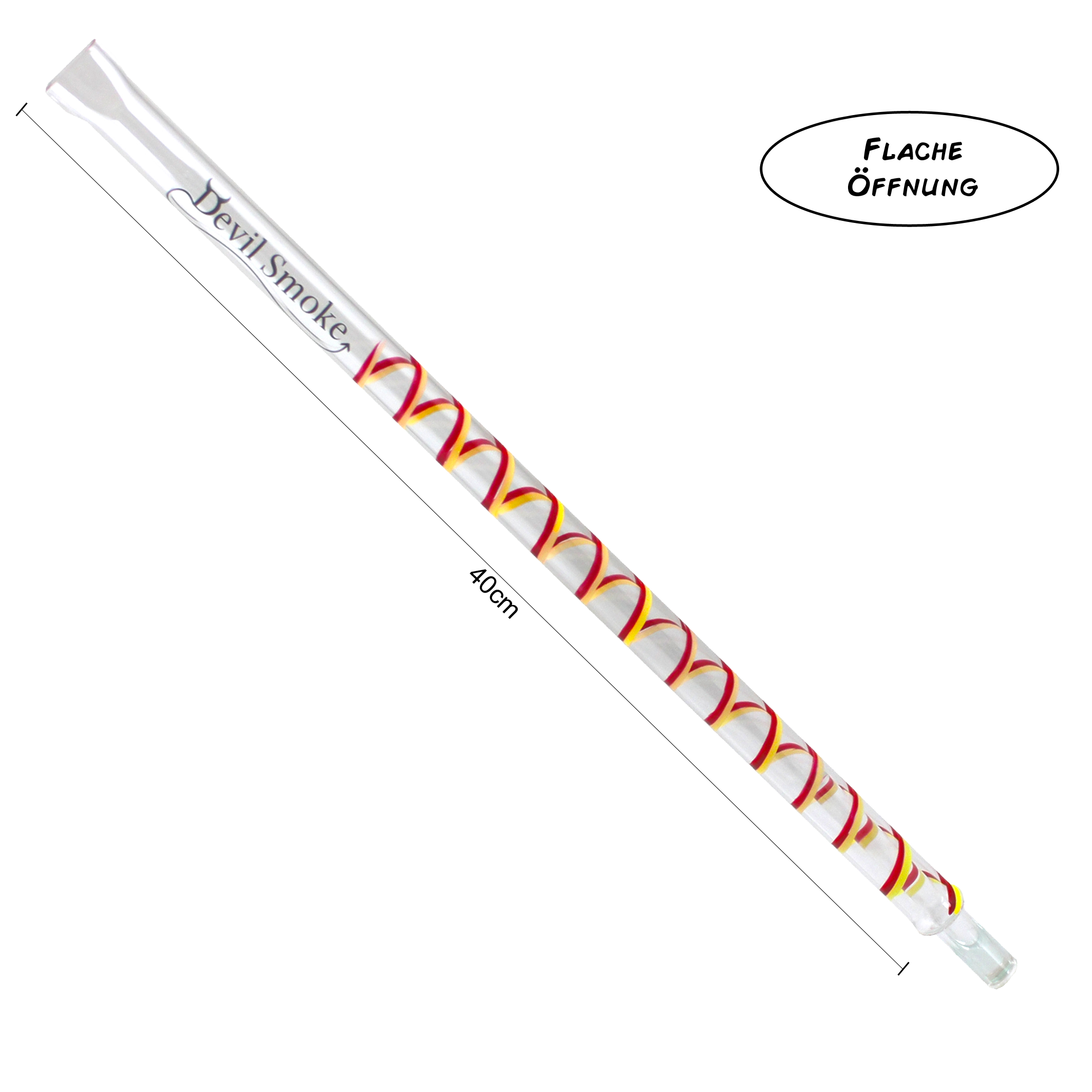 Devil Smoke - Curly Edition - Rot/Neon Gelb - flach