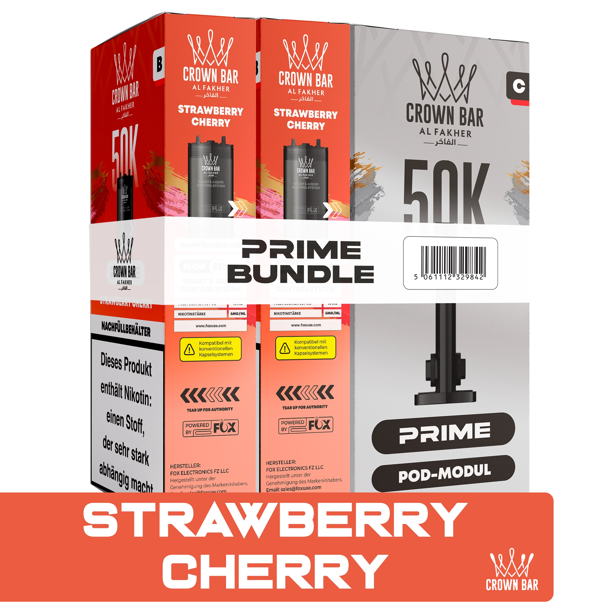 Al Fakher - Hypermax Prime 50K 2er Pod+Coil - Strawberry Cherry
