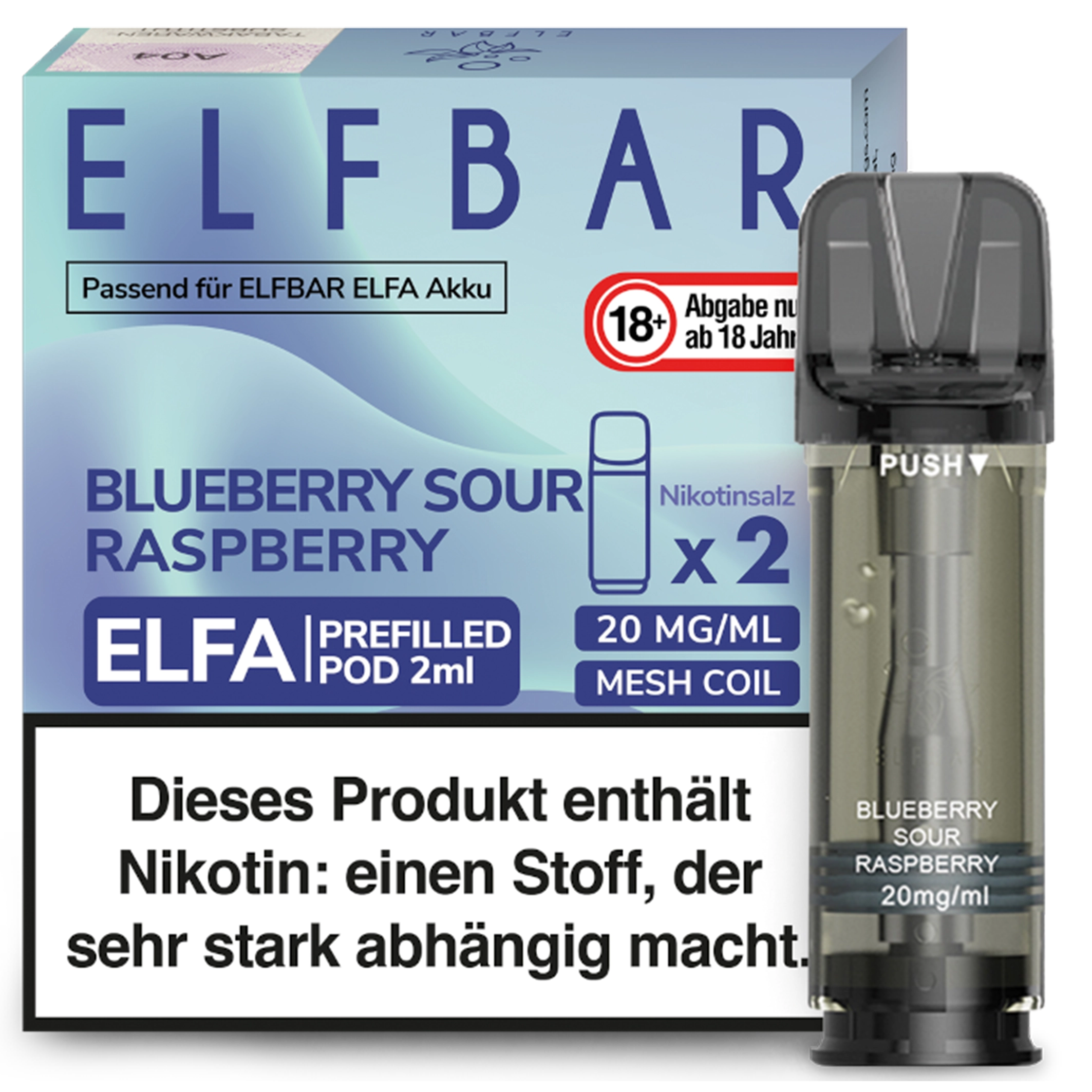 ElfBar - ELFA Pod - Blueberry Sour Raspberry 20mg