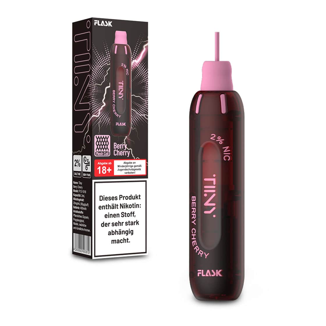 Tiiny Flask - Vape - Berry Cherry 20mg