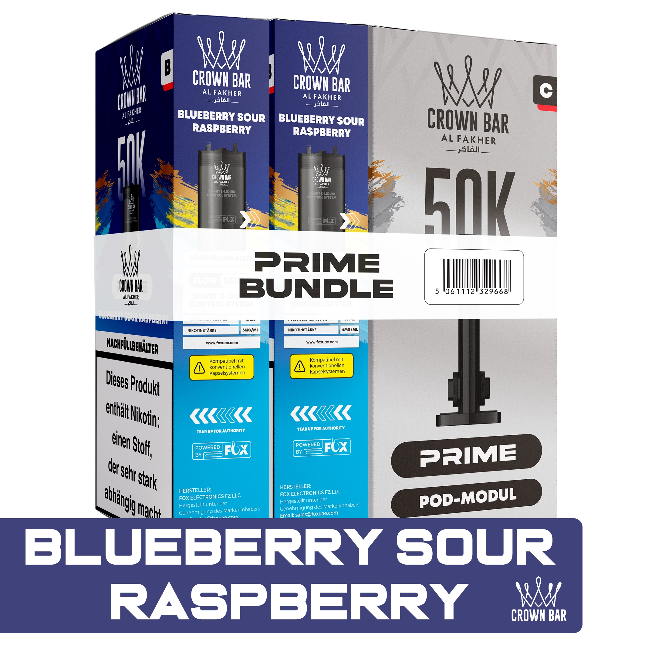 Al Fakher - Hypermax Prime 50K 2er Pod+Coil - Blueberry Sour Raspberry