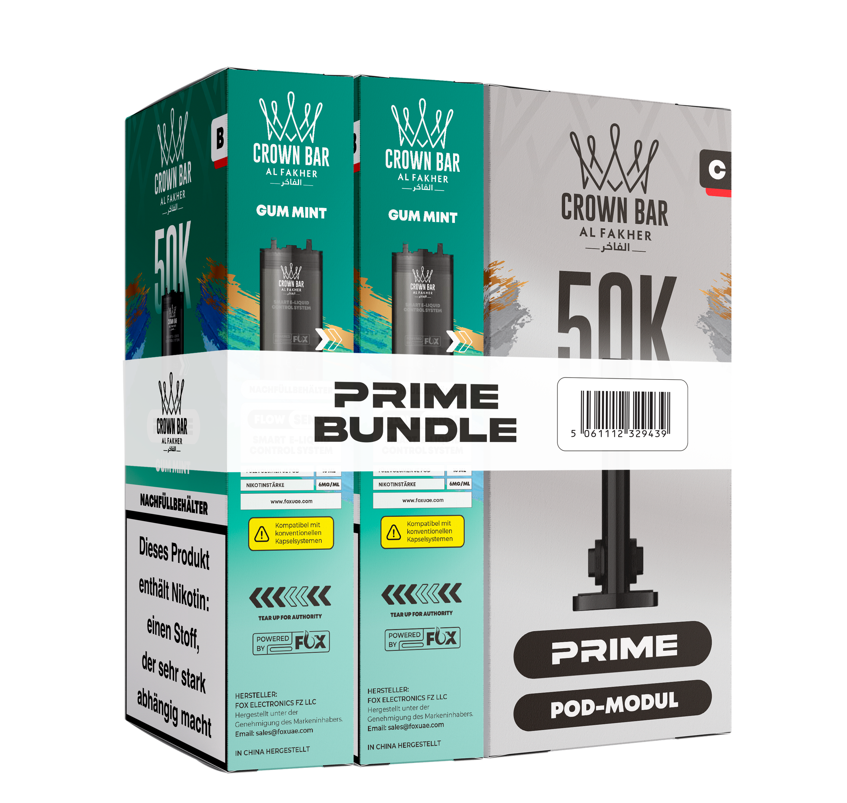 Al Fakher - Hypermax Prime 50K 2er Pod+Coil - Gum Mint