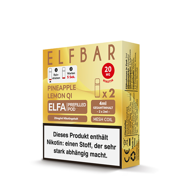 ElfBar - ELFA Pod - Pineapple Lemon QI 20mg