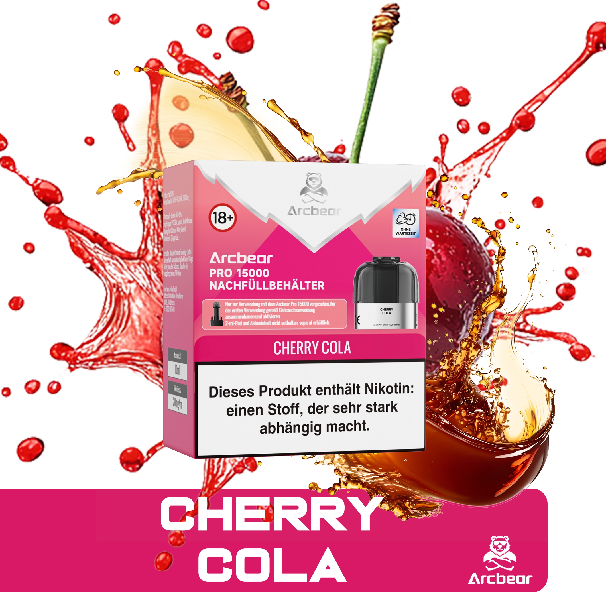 Arcbear - Pro 15000 Pod Set - Cherry Cola
