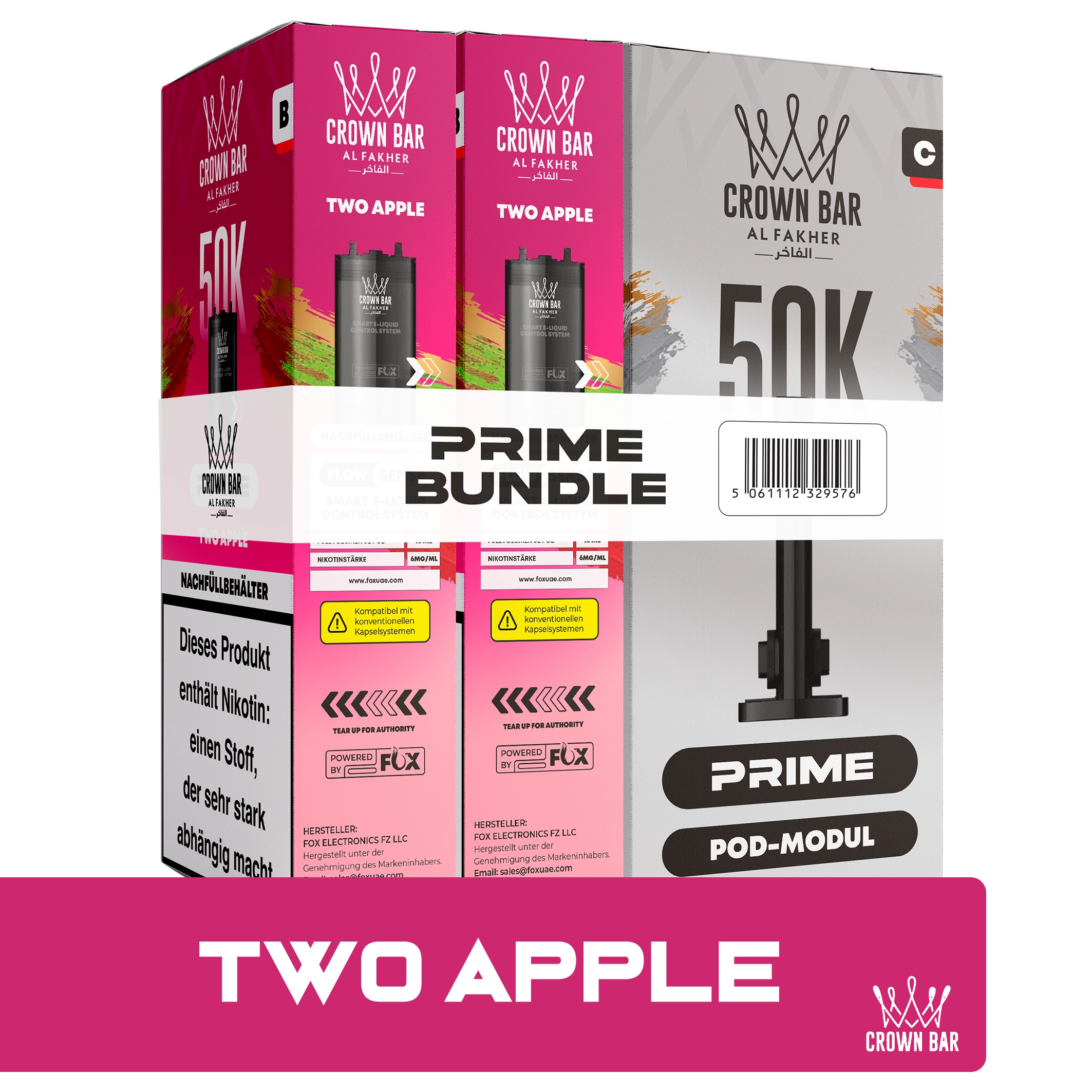 Al Fakher - Hypermax Prime 50K 2er Pod+Coil - Two Apple