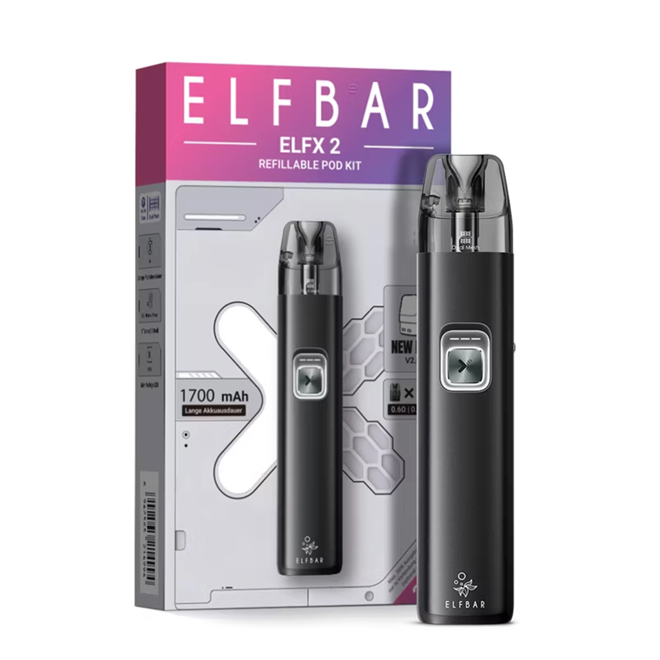 ElfBar - ELFX 2 Pod Kit - Matta Black