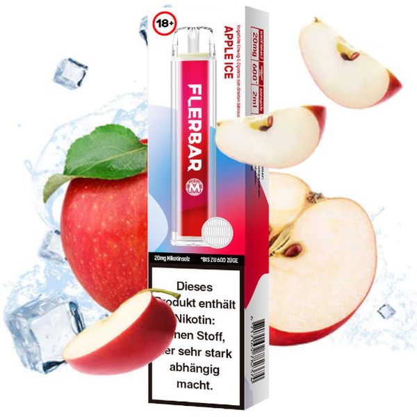 Flerbar M - E-Shisha 600 - Apple Ice 20mg